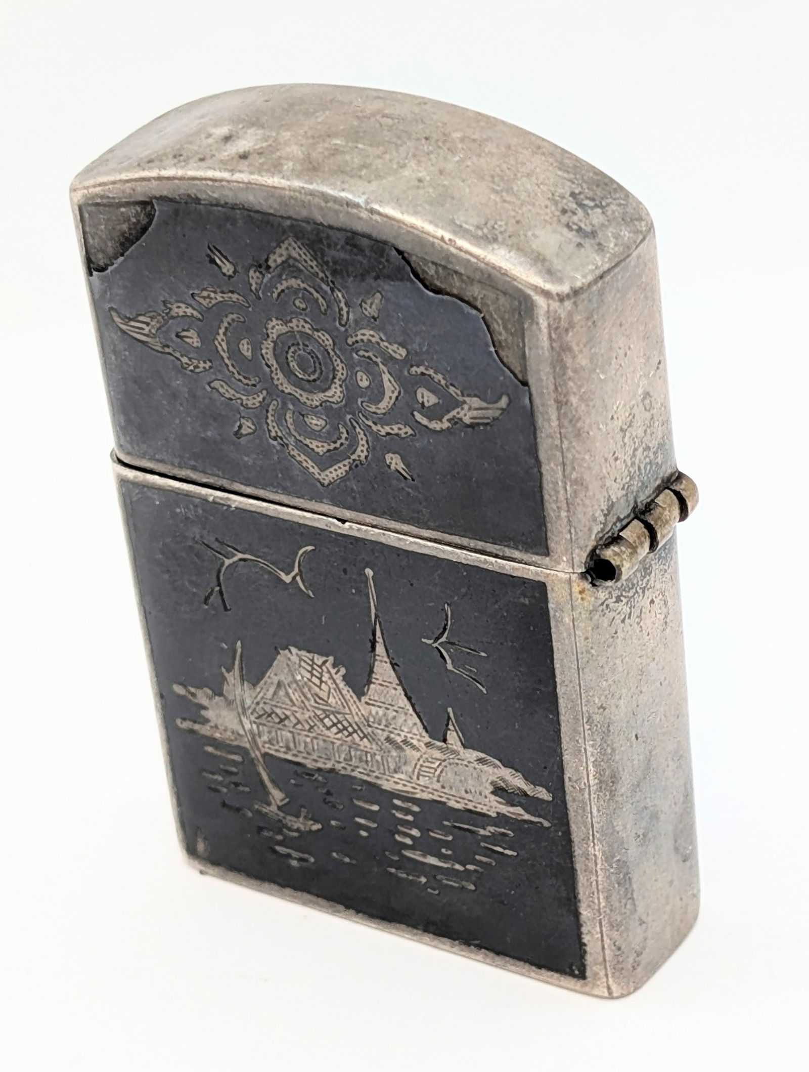 Vintage Siam Sterling Silver Lighter Case - 28g - 2