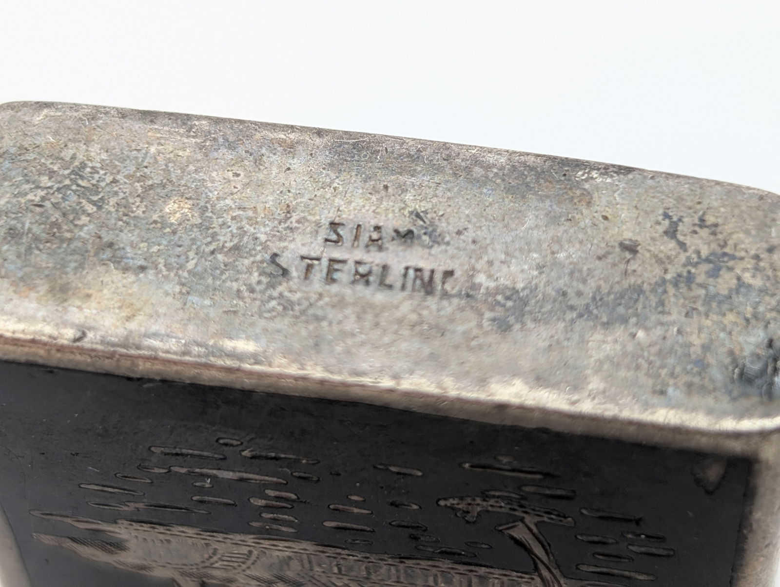 Vintage Siam Sterling Silver Lighter Case - 28g - 4