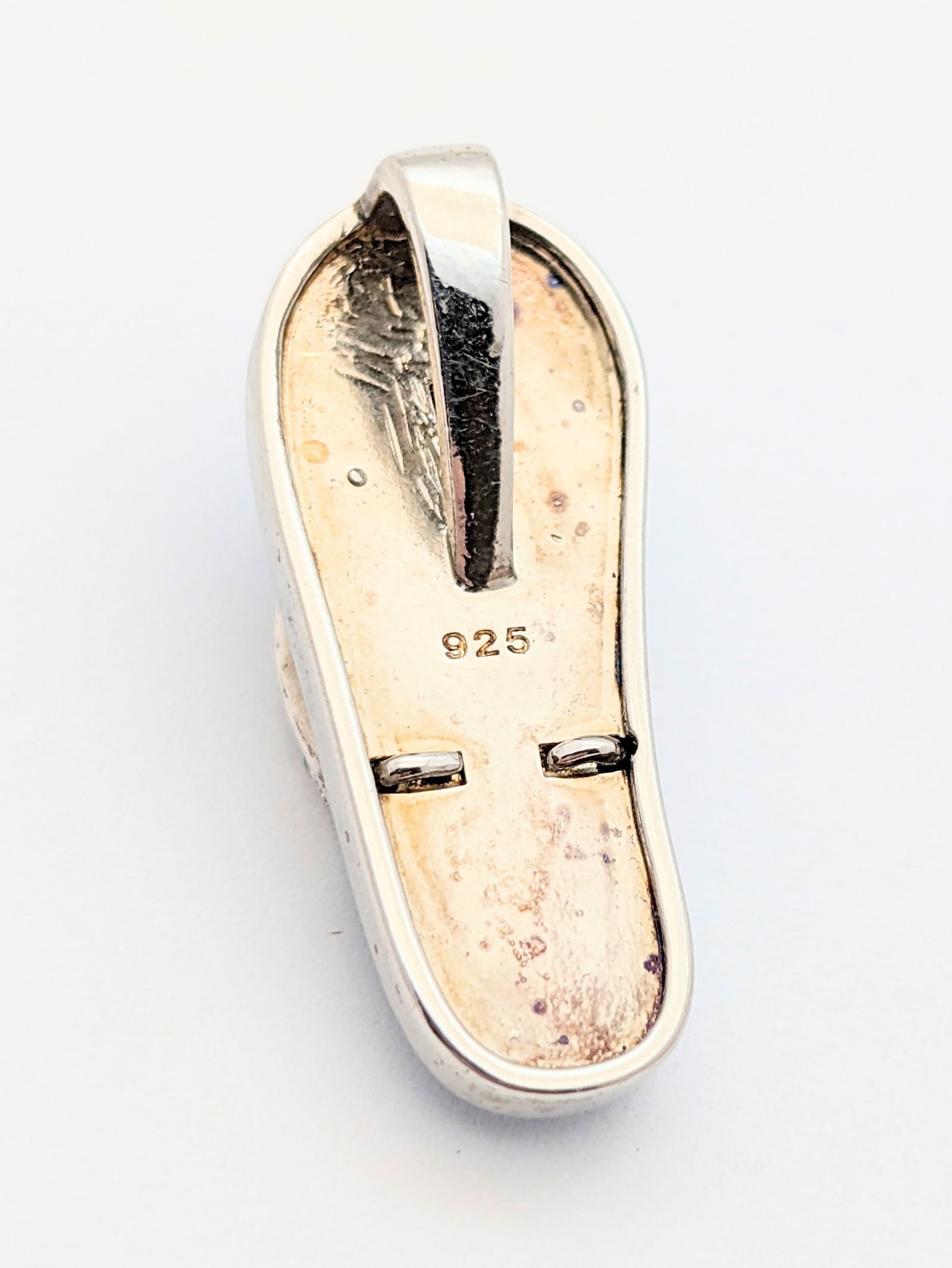 Lot of 4 Sterling Silver Pendants - Flip-flops, Crown, Tree - 3