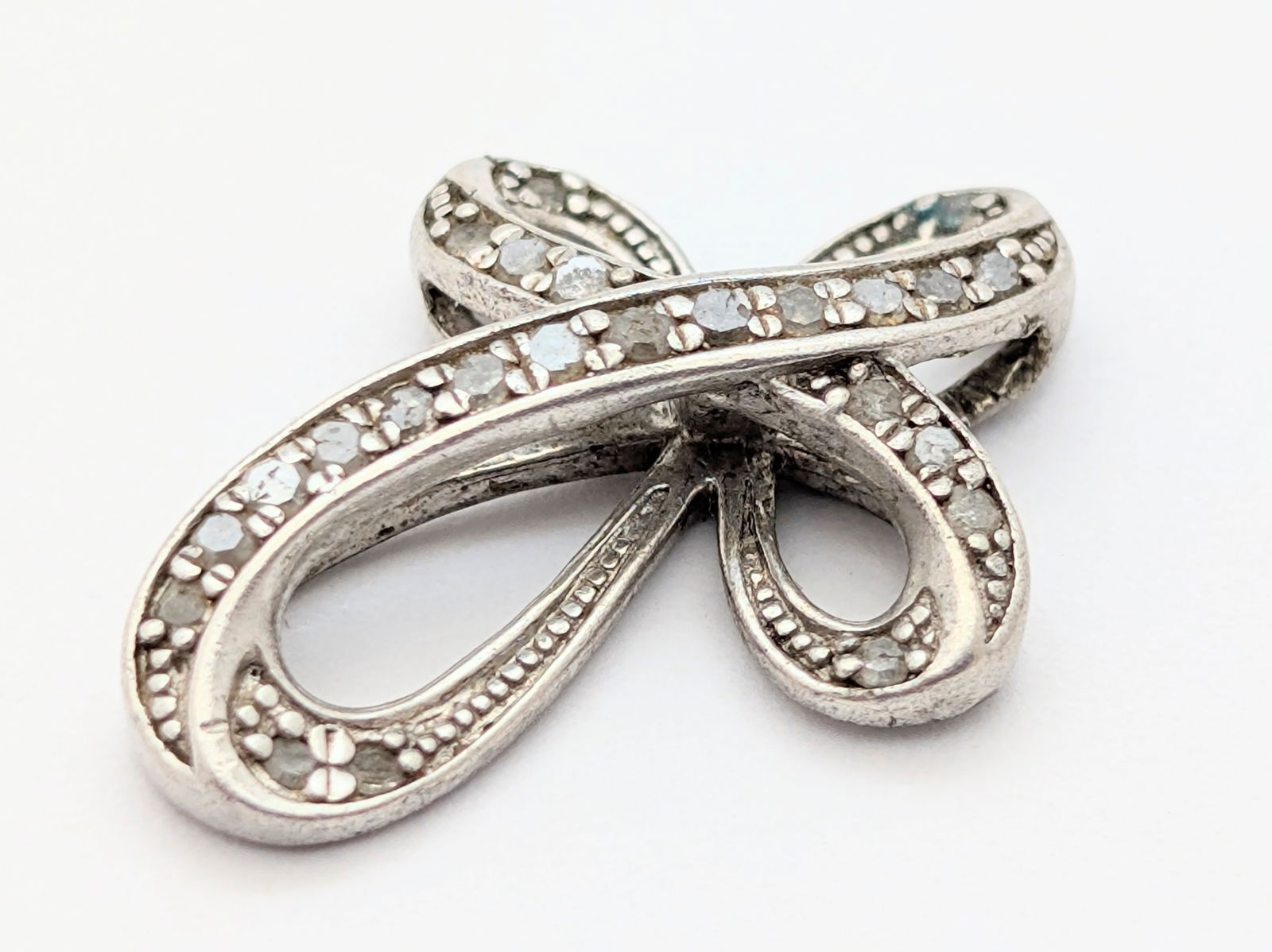 Lot of 4 Sterling Silver Pendants - Hearts, Cross, etc - 6