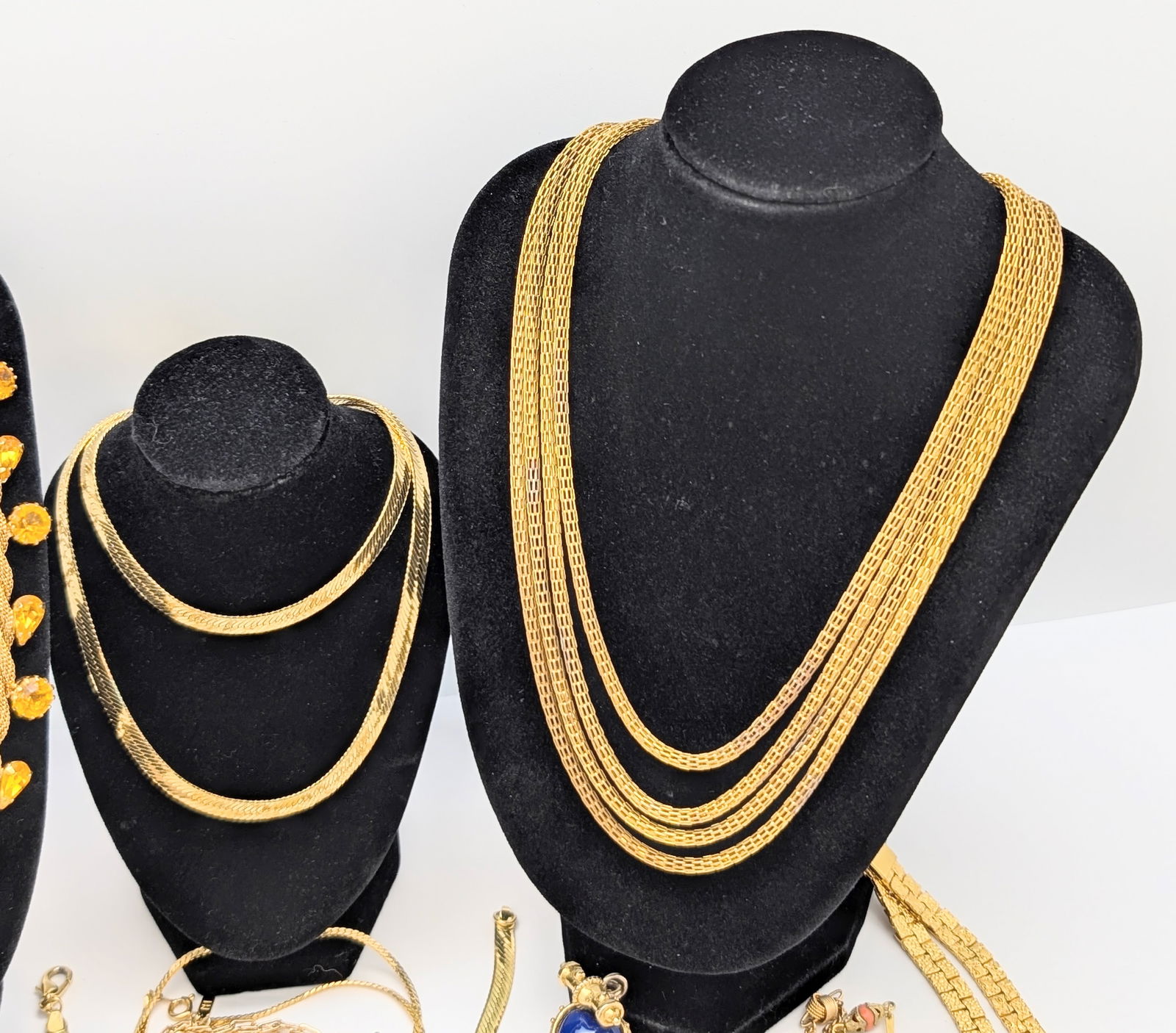 Large Lot of Gold tone Ladies Costume Jewelry - Necklaces, Bracelets, etc. - 3