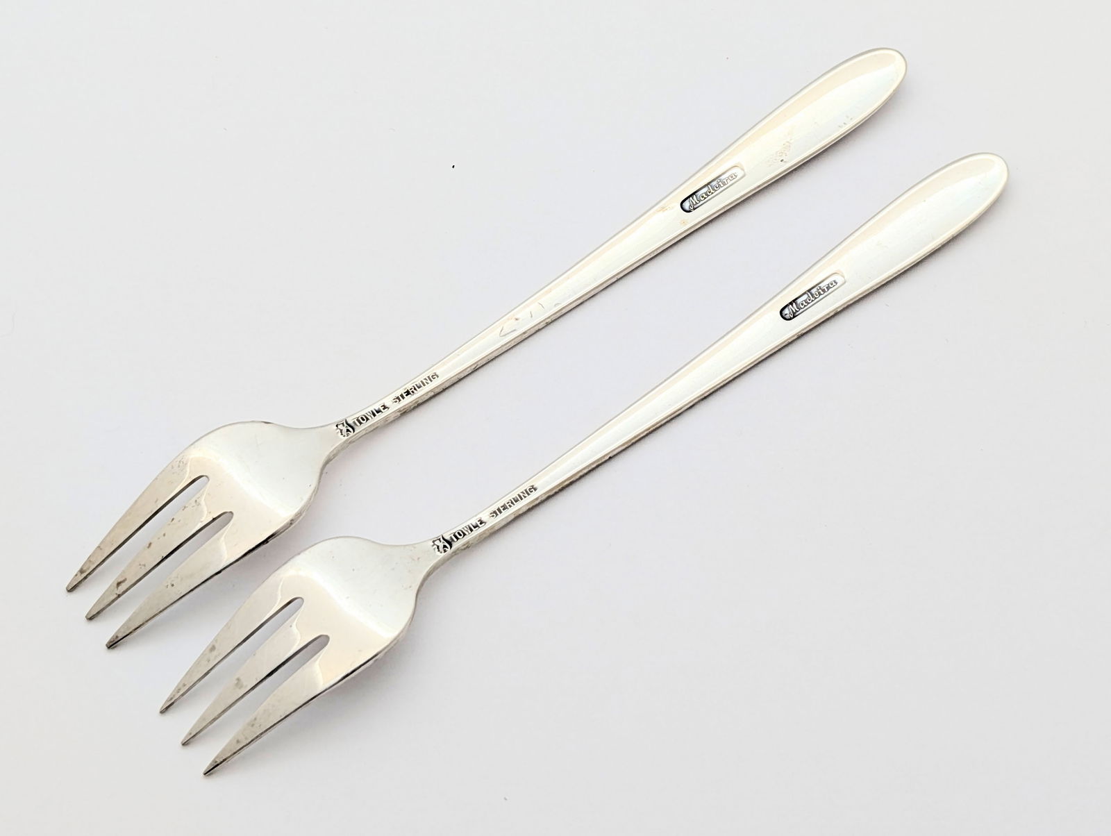 Lot of 2 Towle Madeira Sterling Silver Forks - 35.39g - 2