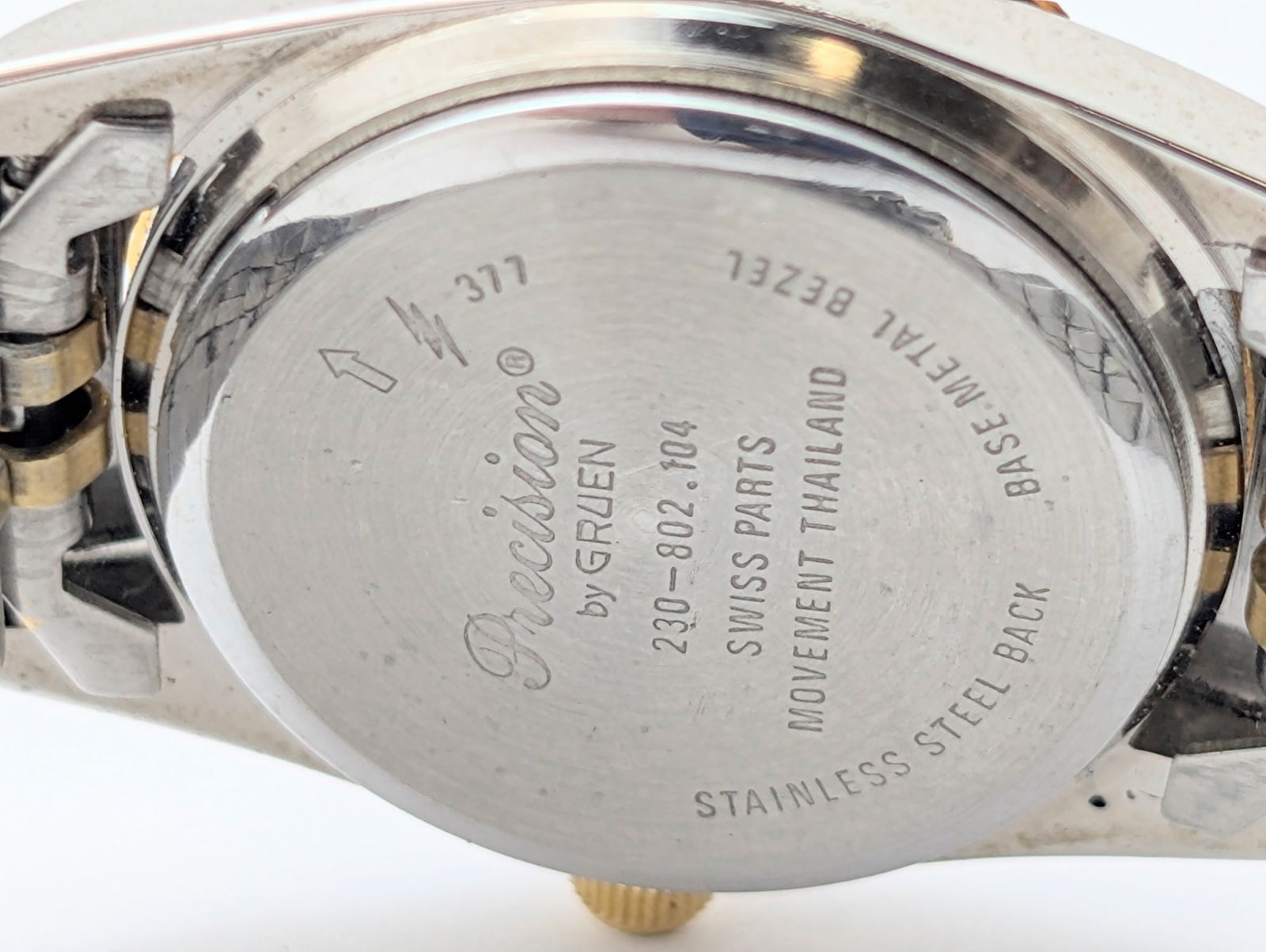 Vintage Two-Toned Gruen Precision Quartz Ladies Watch - 5