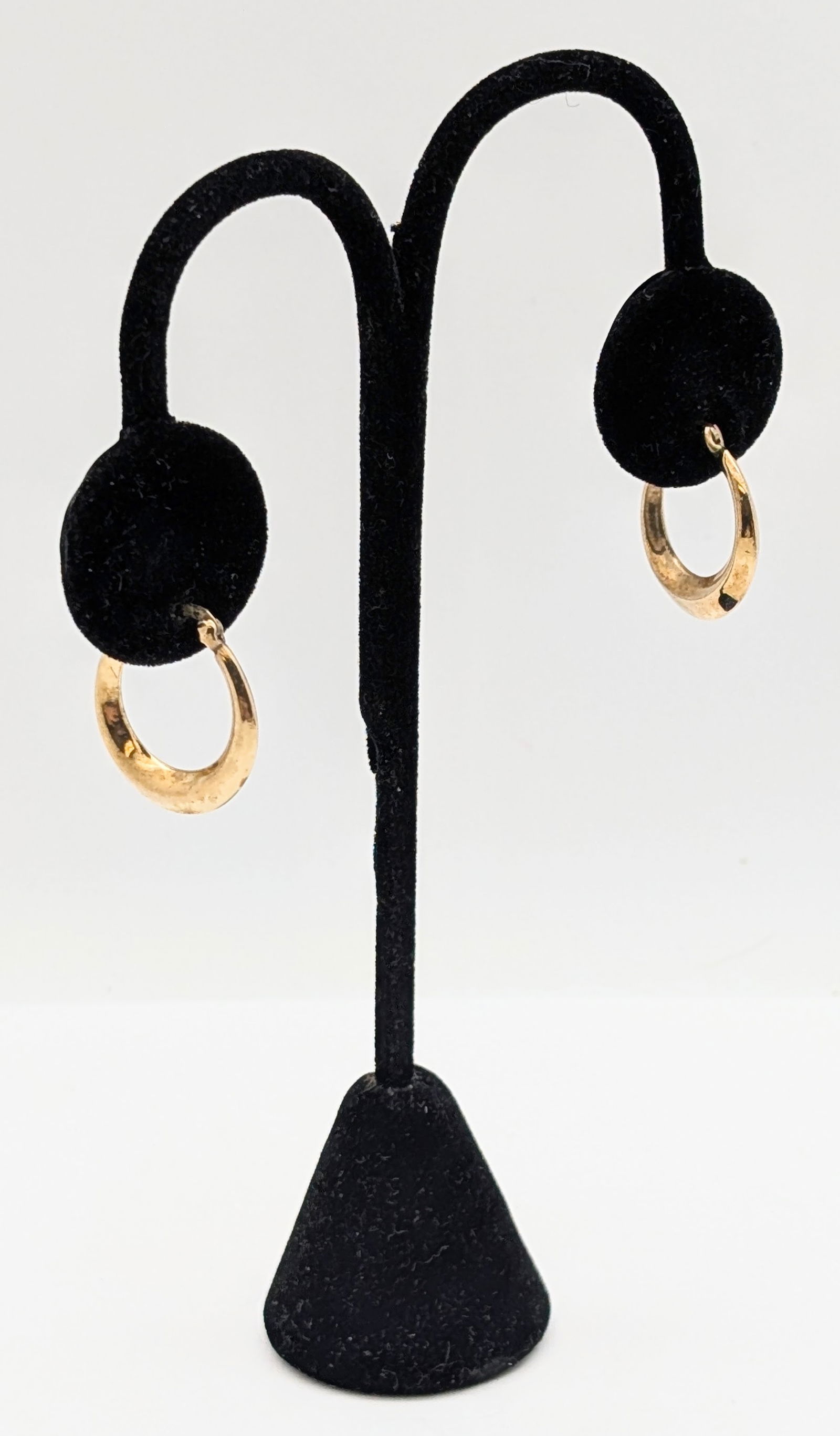 Sterling Silver Gold Toned Ladies Hoop Earrings: Jewelry 