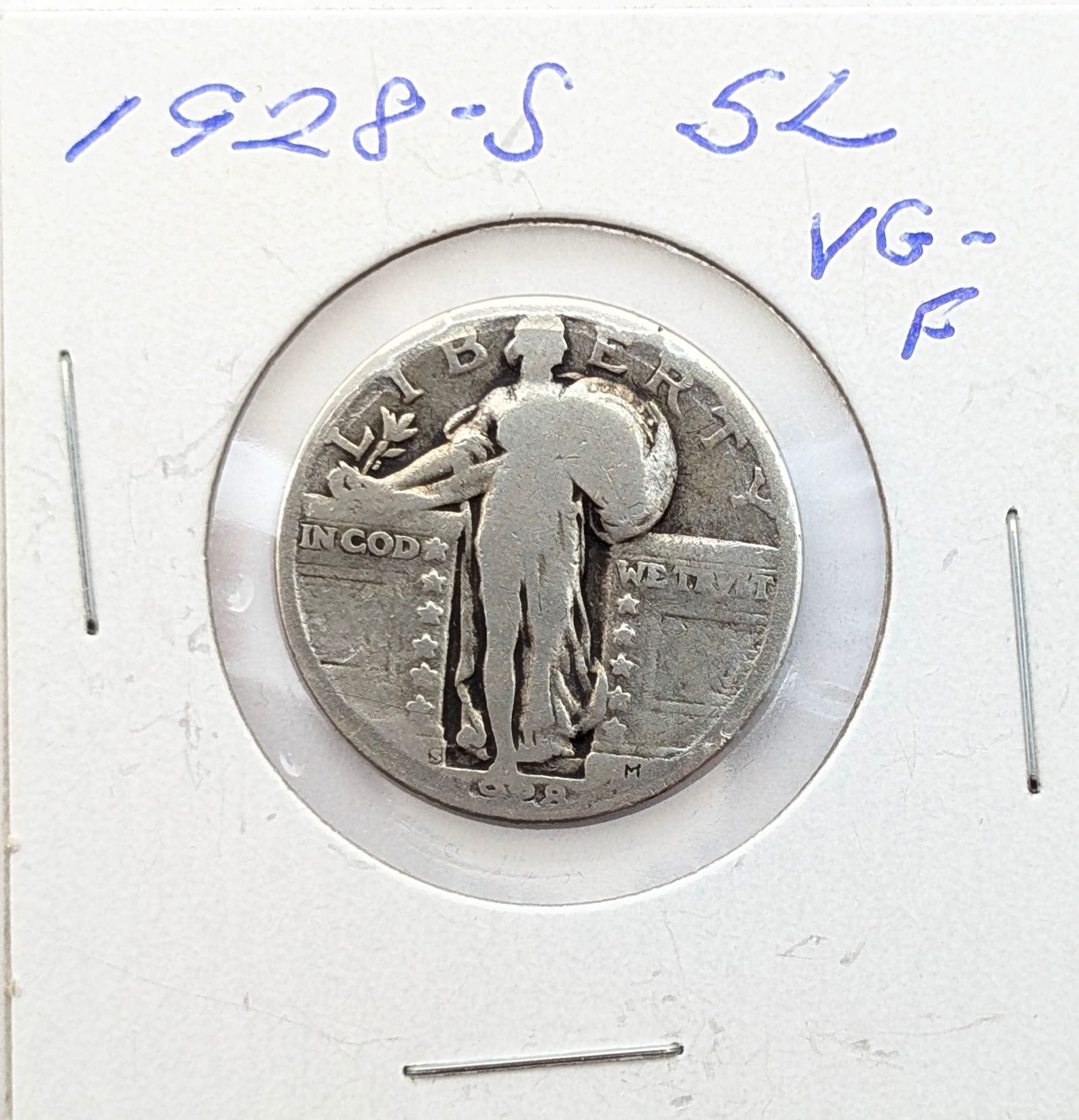 1928-S Silver Standing Liberty Quarter: Silver 