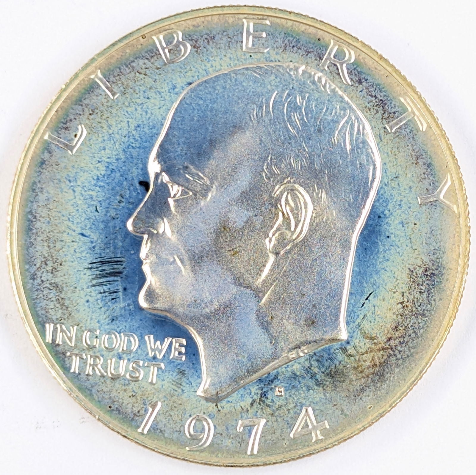 1974-S Eisenhower " Ike" Proof Silver Dollar - Toned: Silver 
