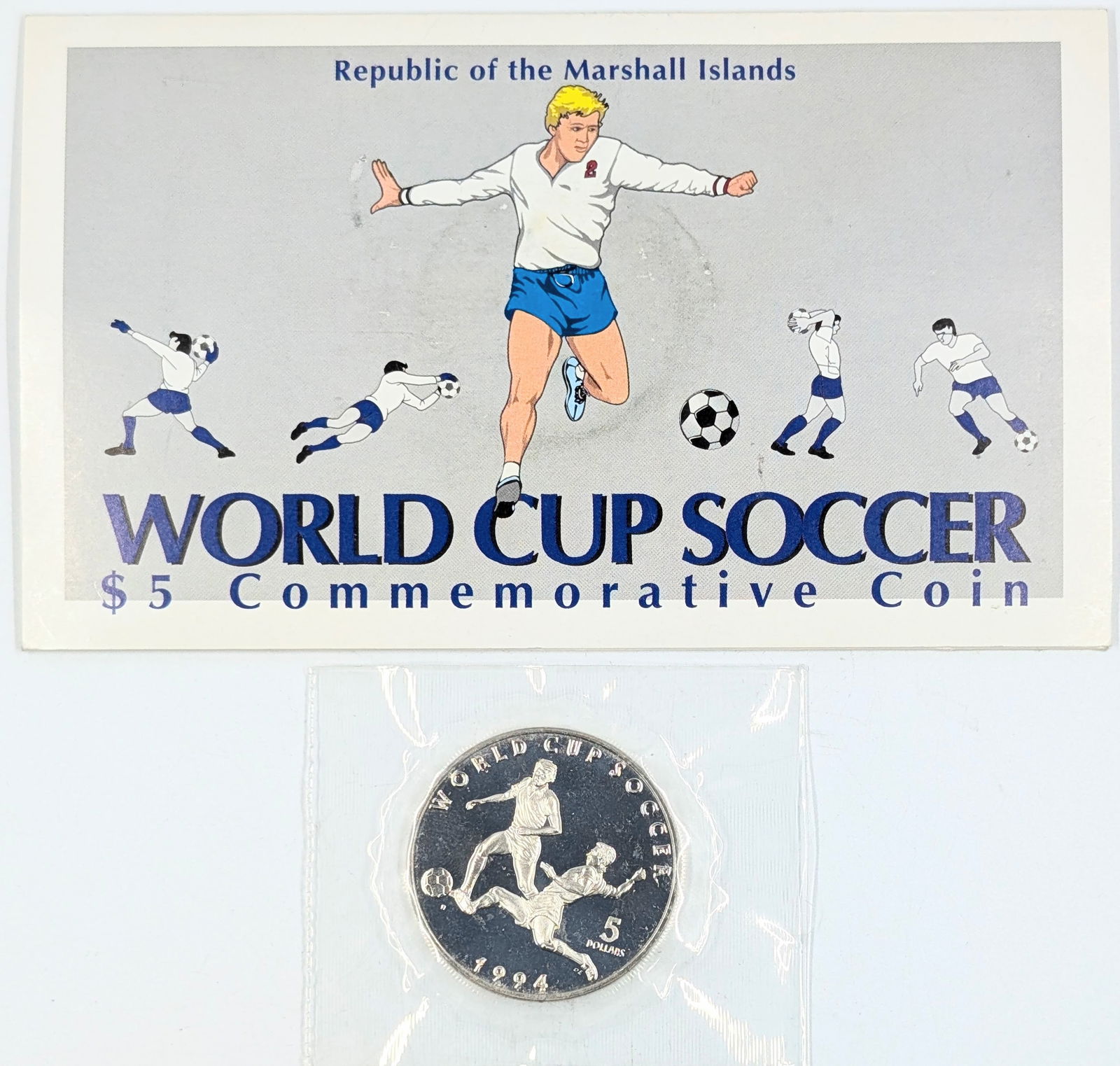 World Cup Soccer 1994 Republic of the Marshall Islands $5: Coin 