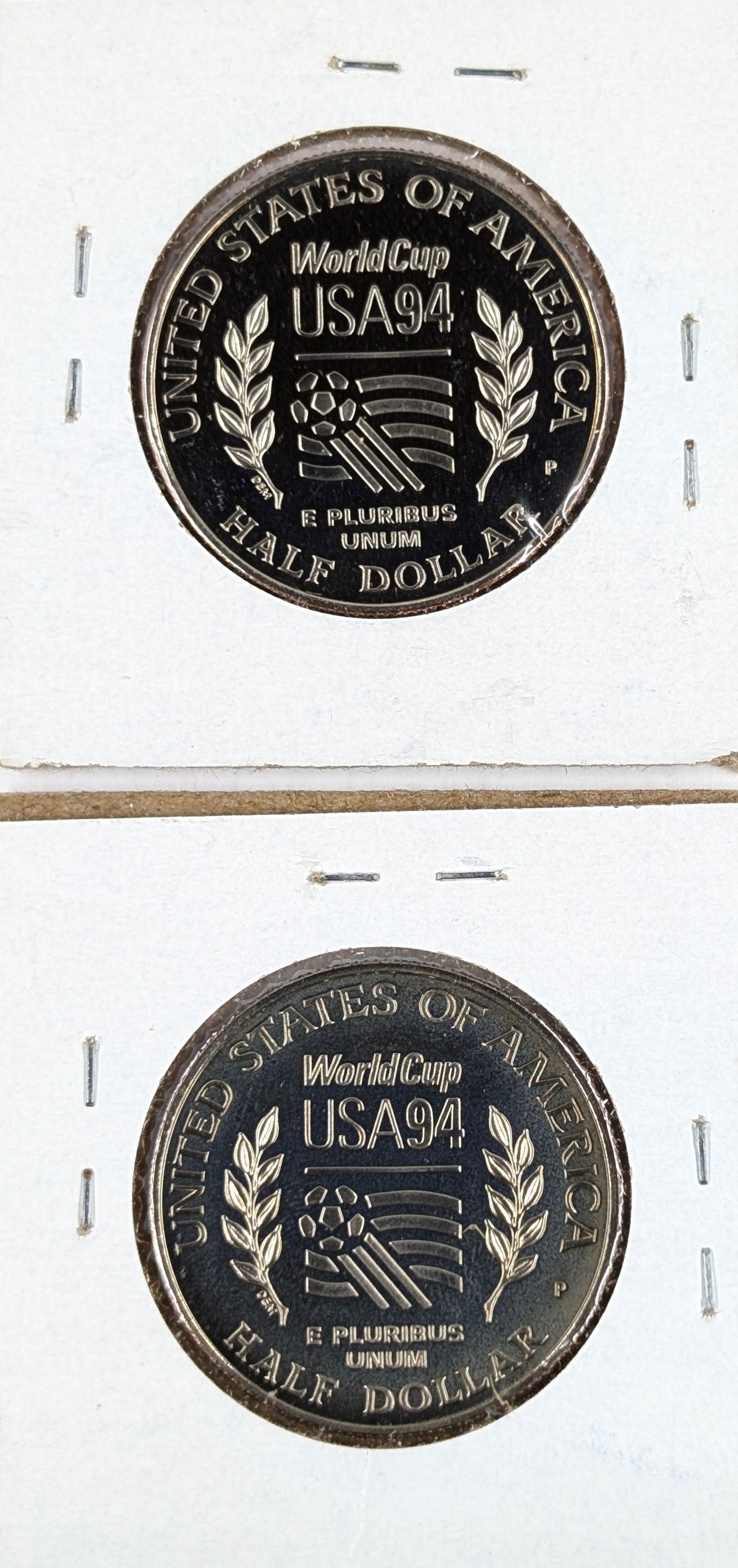 Lot of 2 Proof US World Cup Soccer 1994 Half Dollars - 2