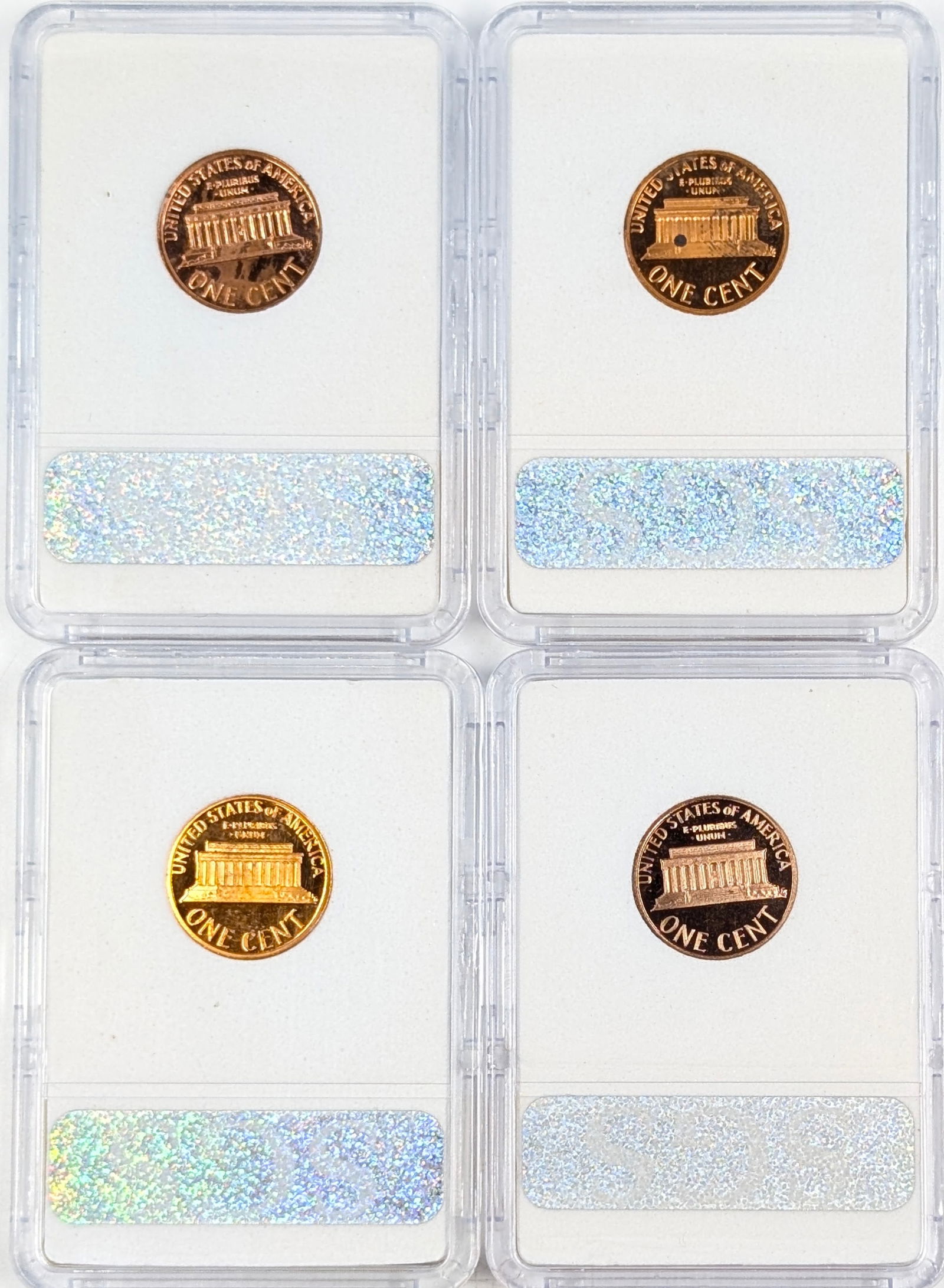 Lot of 4 Slabbed SGS PR70 Cam Lincoln Cents - 1975-S. 1977-S, 1979-S, 1981-S - 2