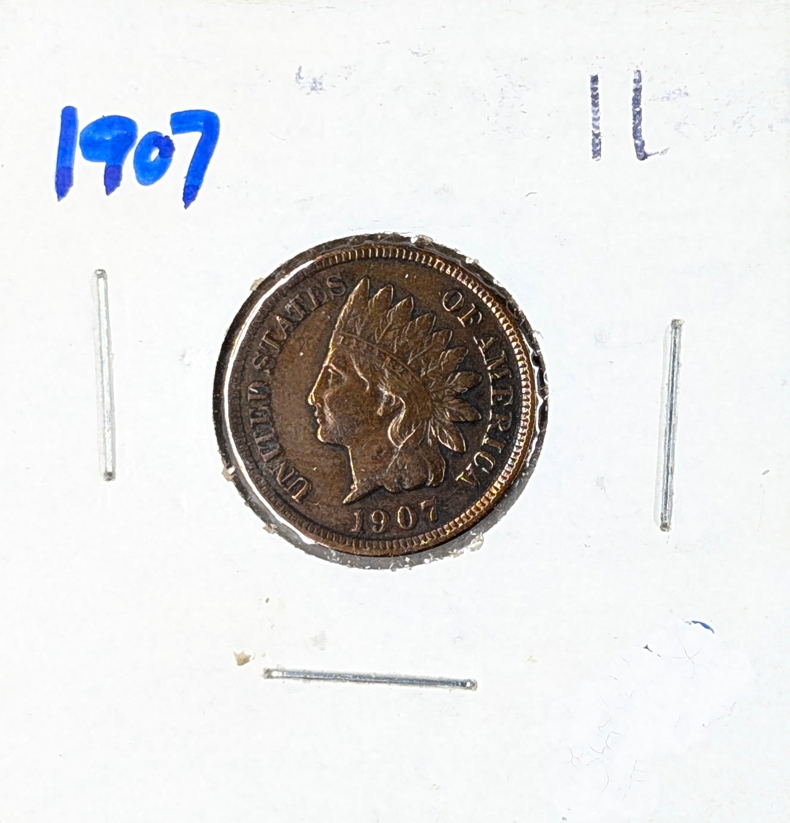 1907 Indian Head Cent - Full Liberty: Coin 