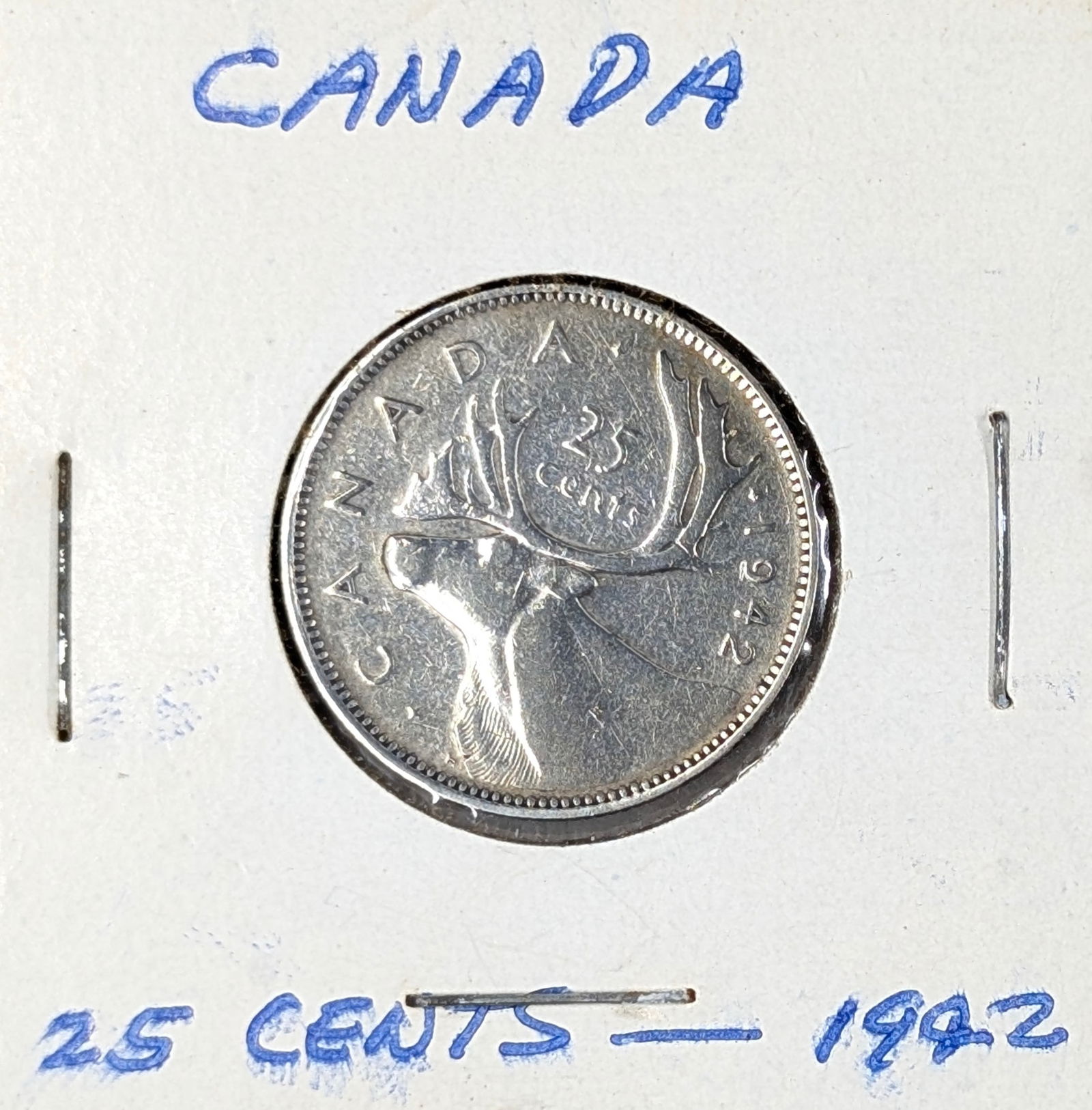 1942 Silver Canada 25 Cents - BU: 80% Silver 