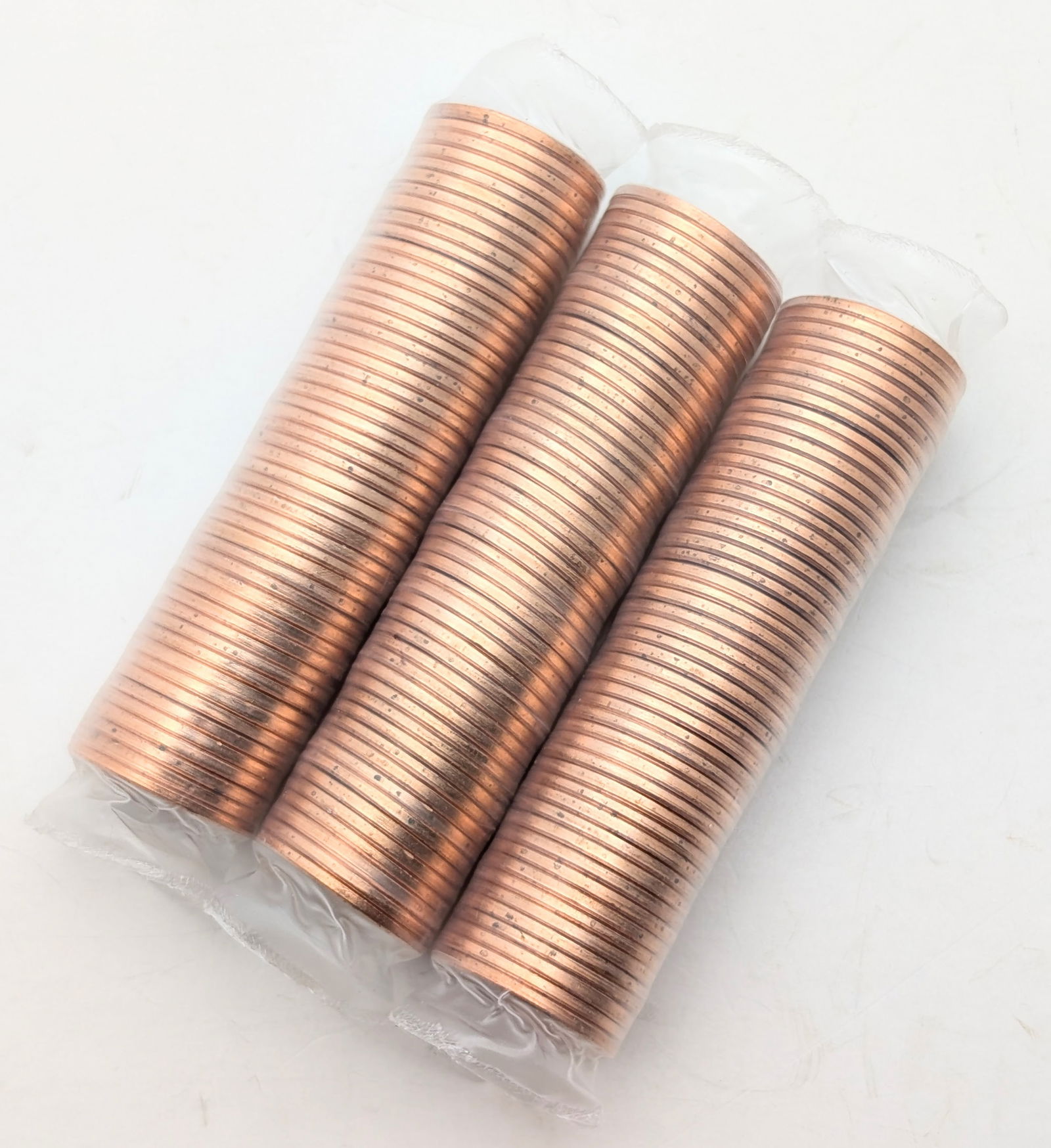 Lot of 3 Rolls of 50 (each) Uncirculated 2009 Lincoln Cents: Coin 