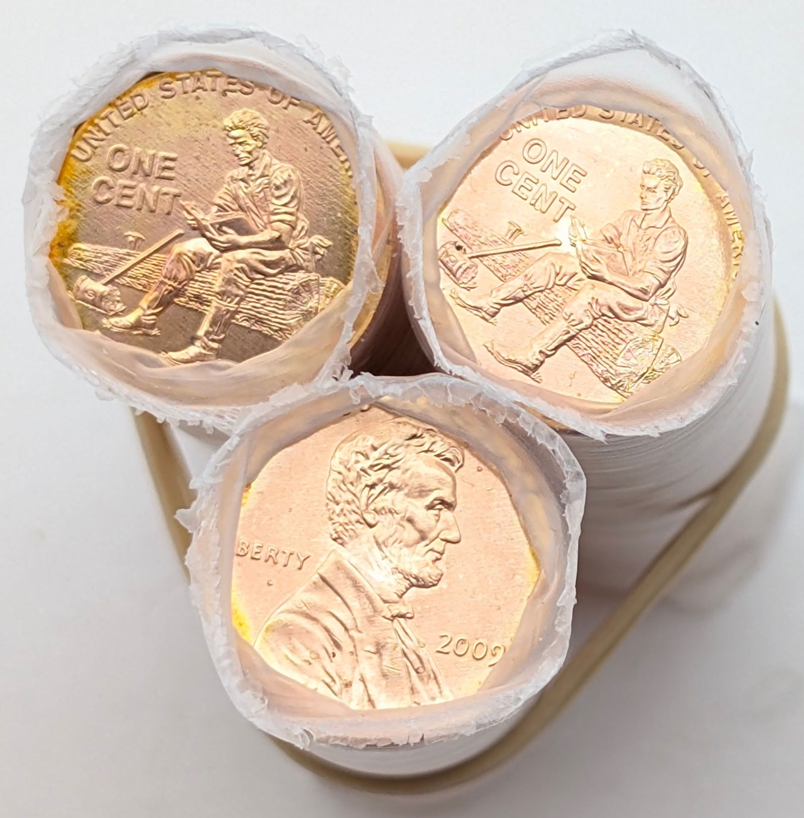 Lot of 3 Rolls of 50 (each) Uncirculated 2009 Lincoln Cents - 3