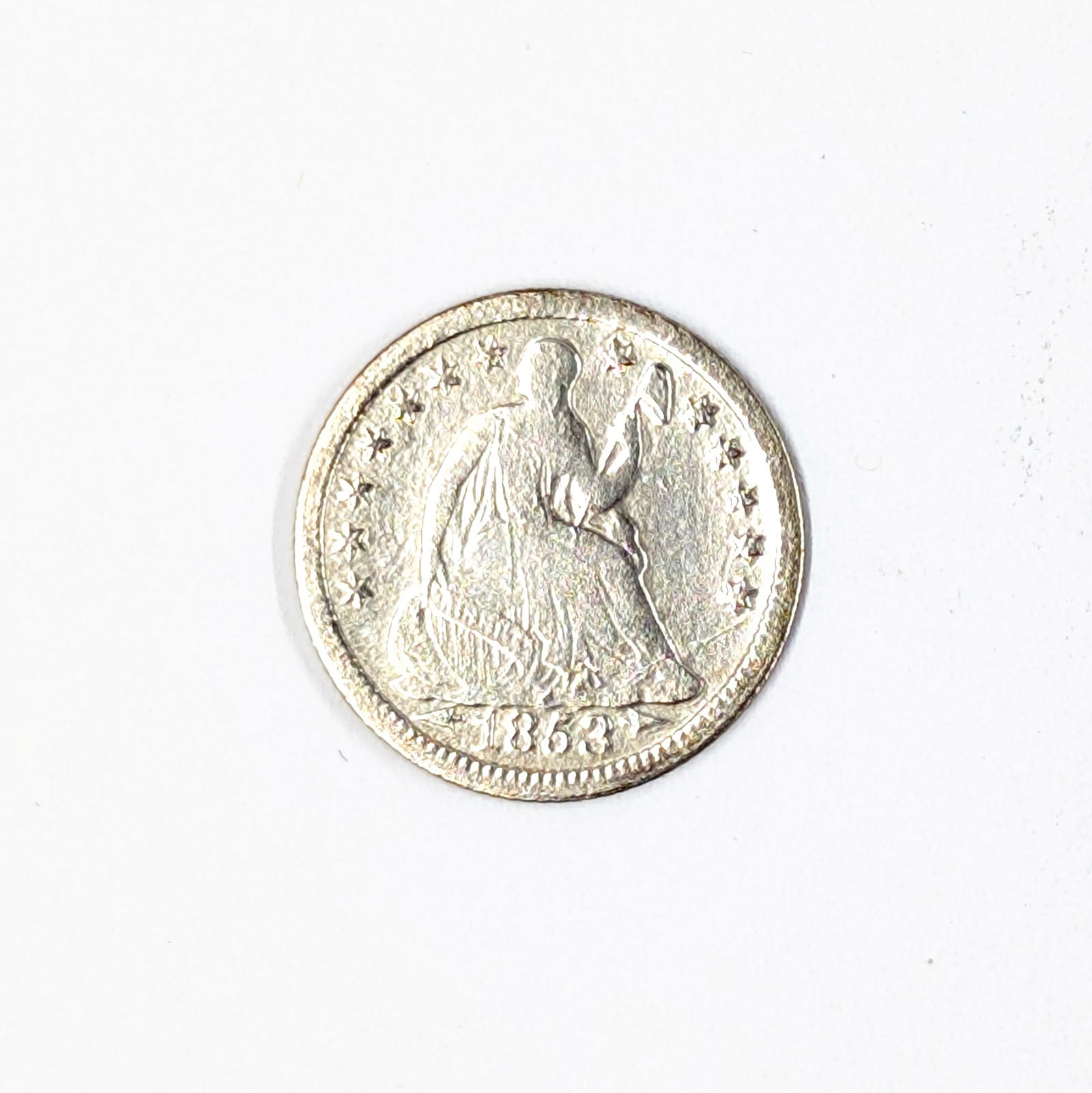 1853 Silver Seated Liberty Dime w/ Arrows - Great Condition: Silver 