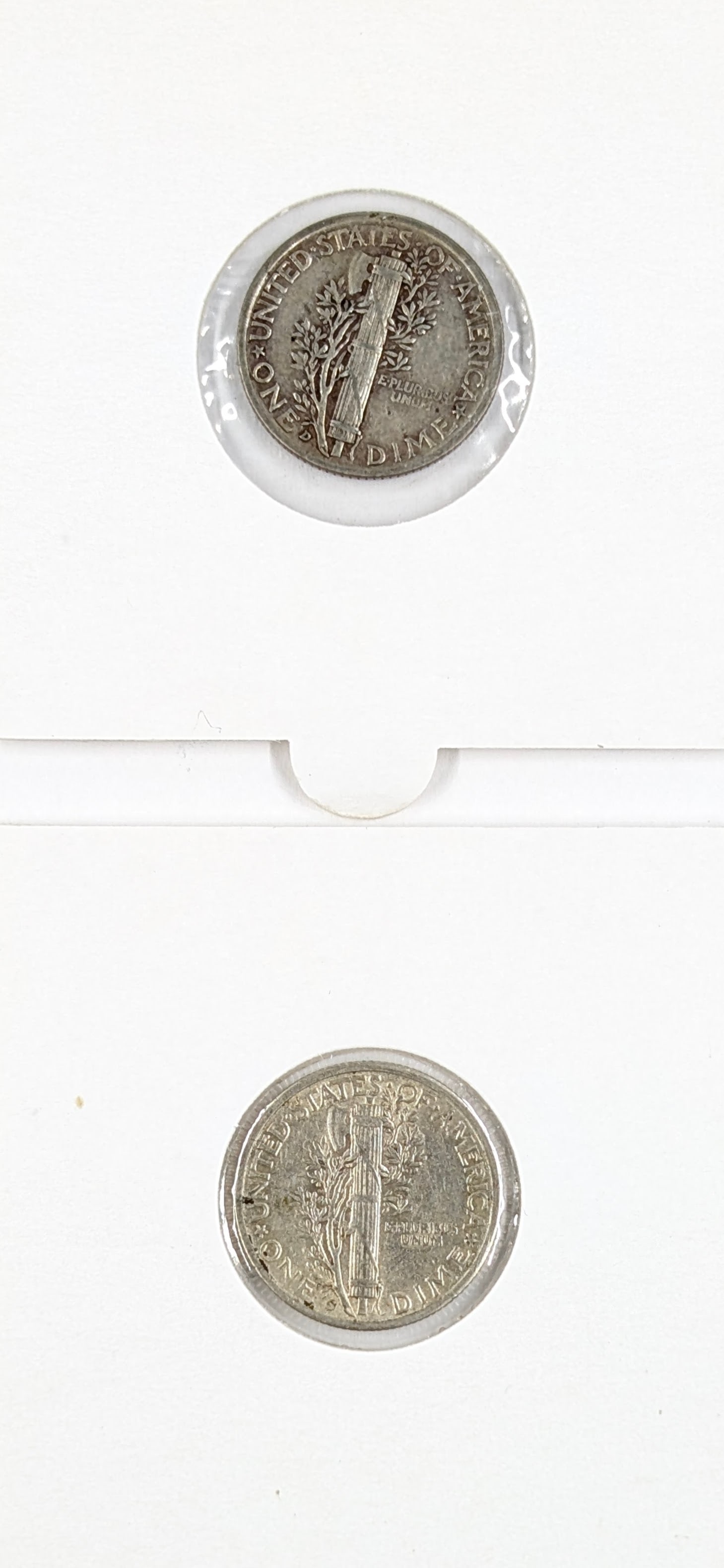Lot of 2 Silver Mercury Dimes - 1941 D/S - 2