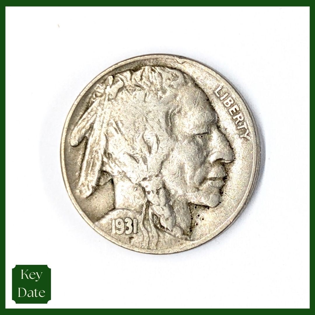 1931-S Buffalo Head Nickel - KEY DATE: Coin