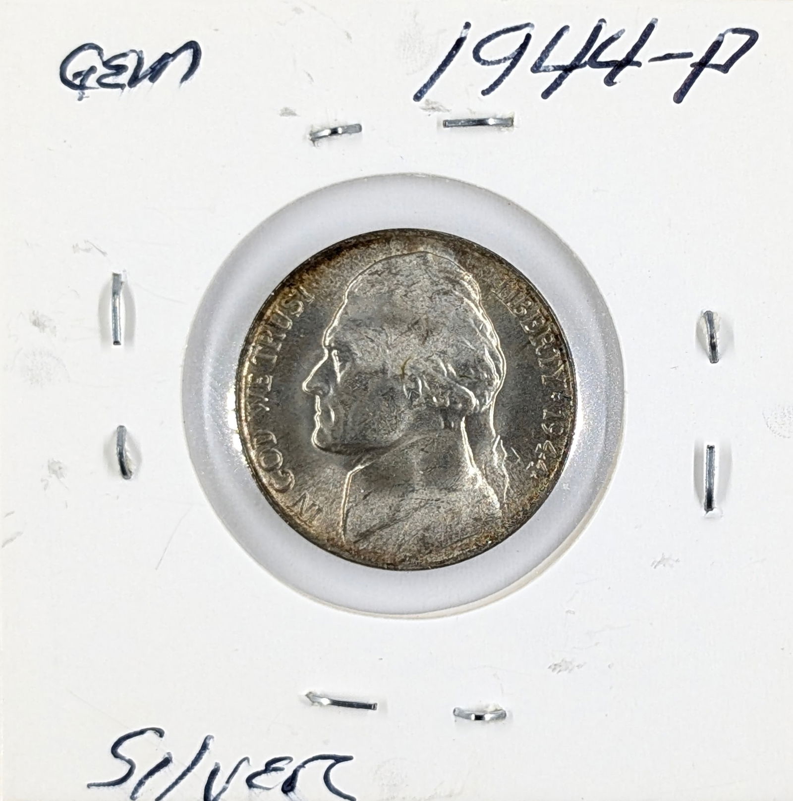 1944-P Silver War Nickel: 35% Silver