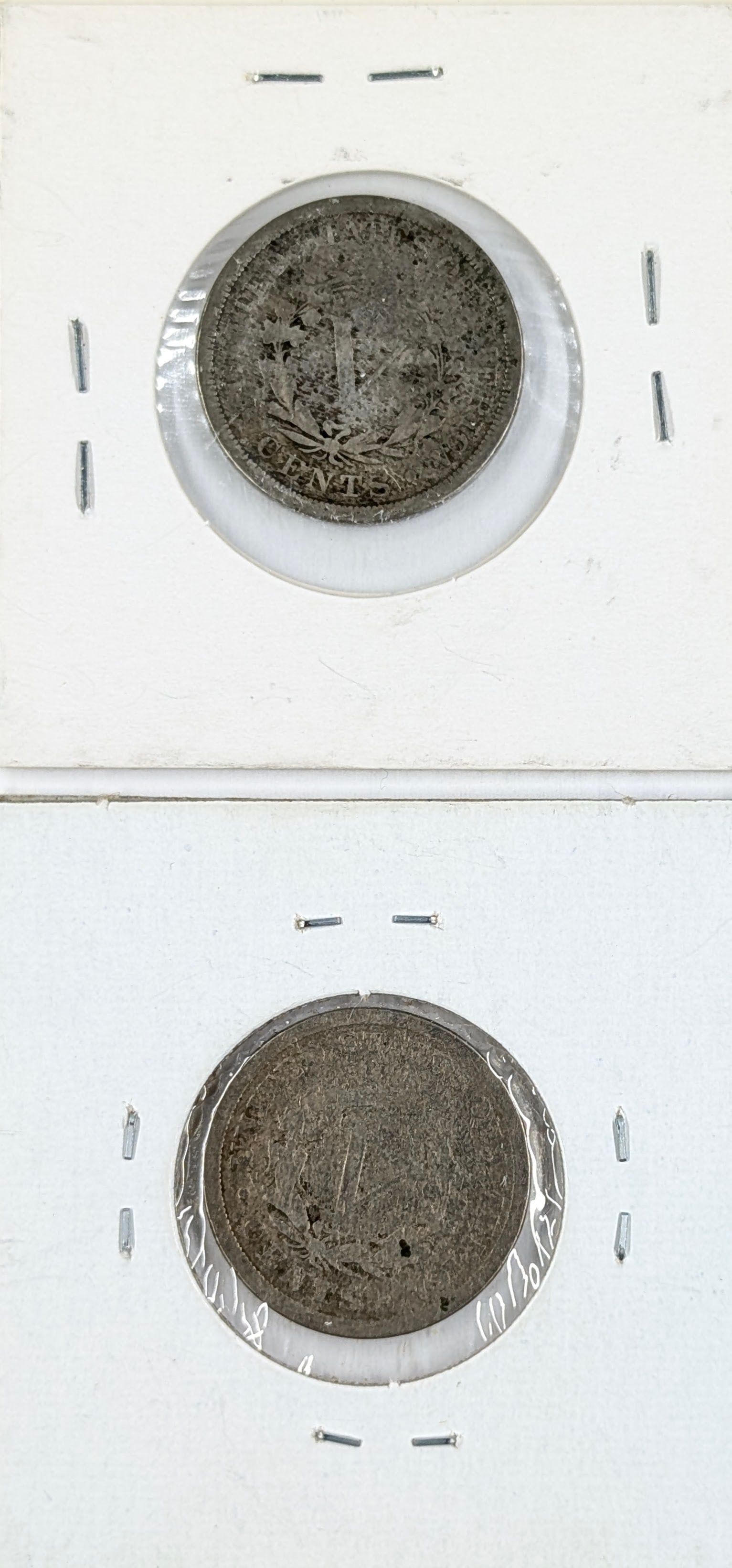 Lot of 2 Liberty V Nickels - 1887, 1888 - 2