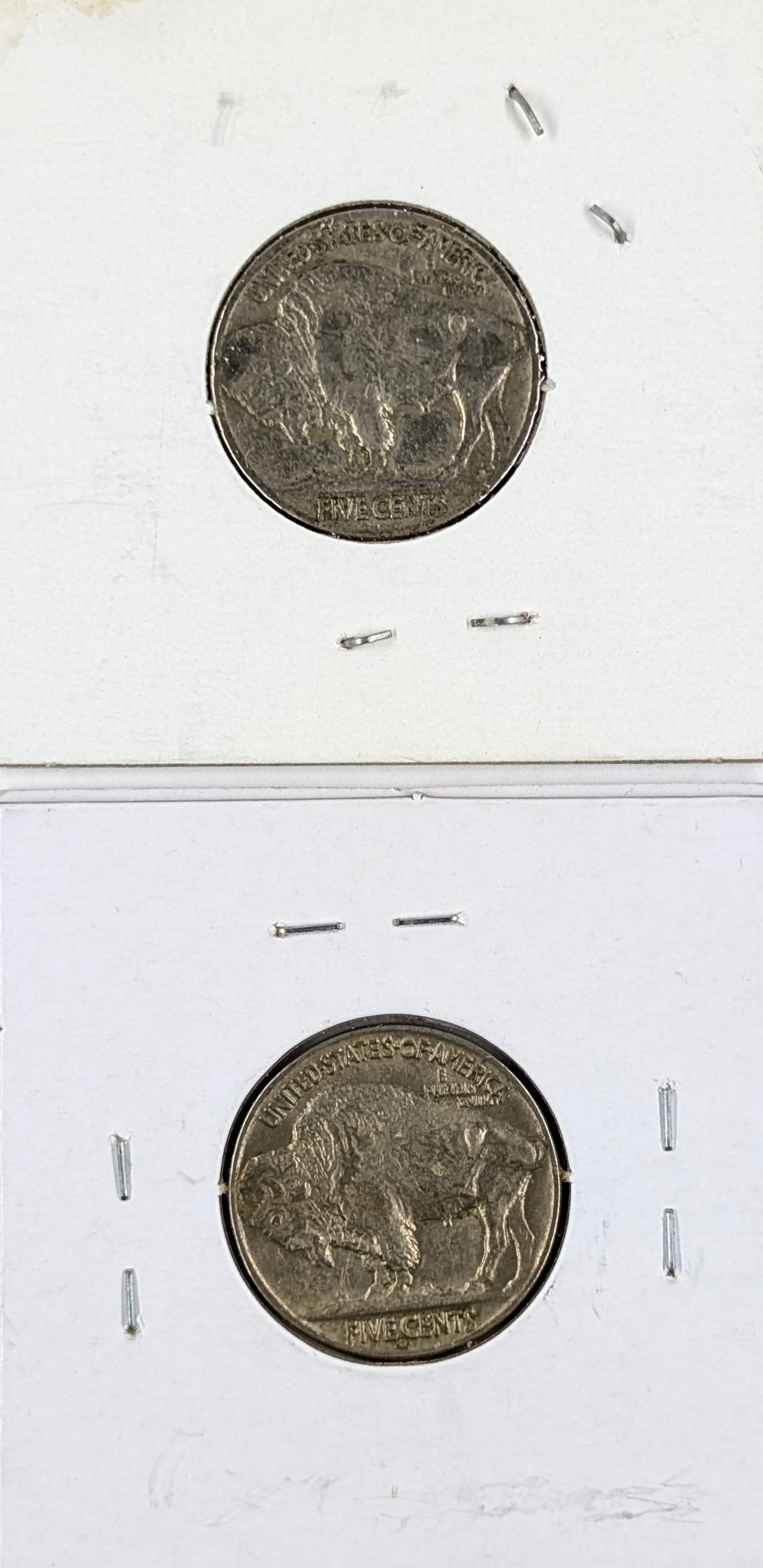 Lot of 2 Buffalo Head Nickels - 1936, 1937-D - 2