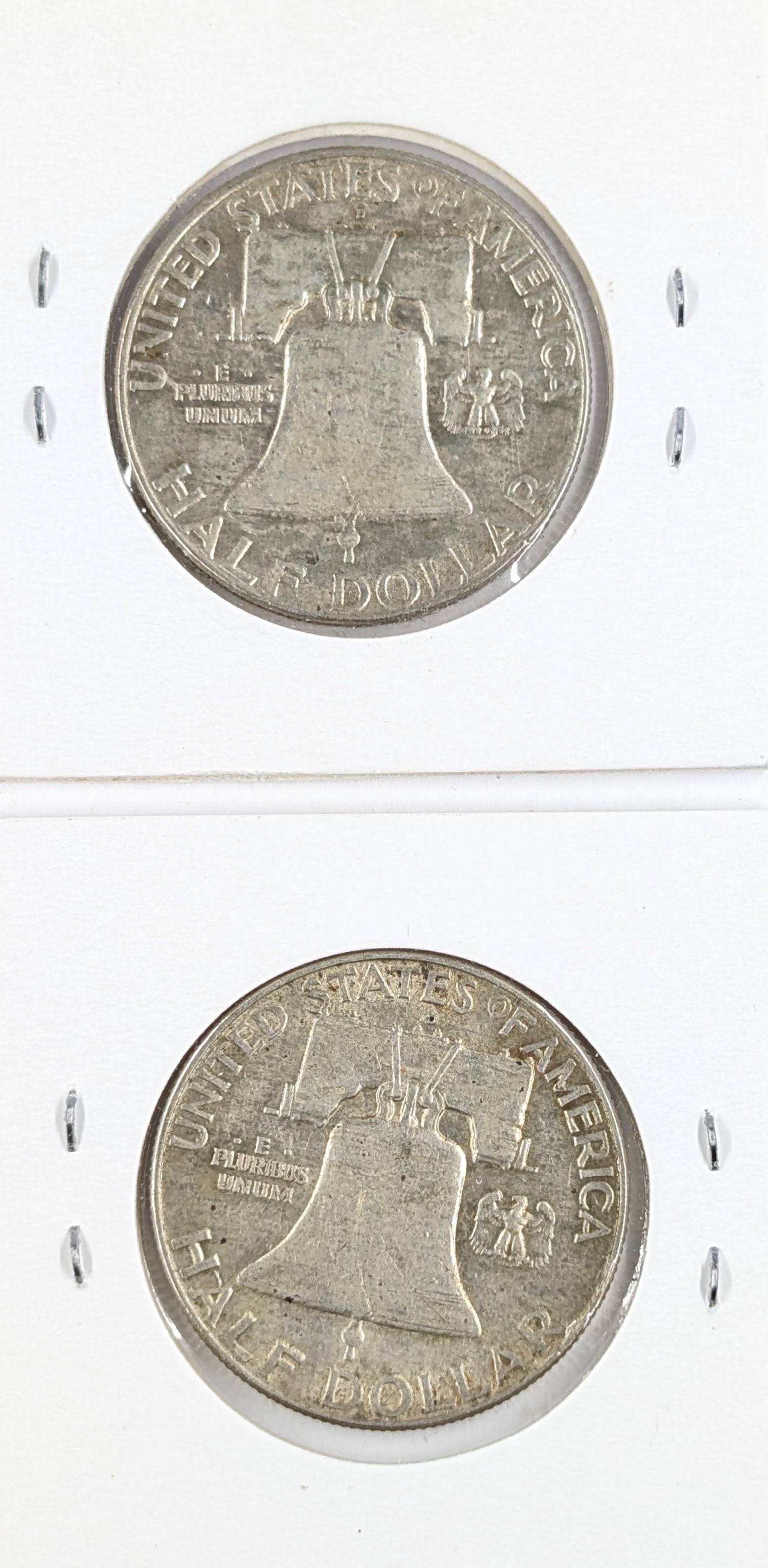 Lot of 2 Silver Franklin Half Dollars - 1962-D, 1963-D - 2