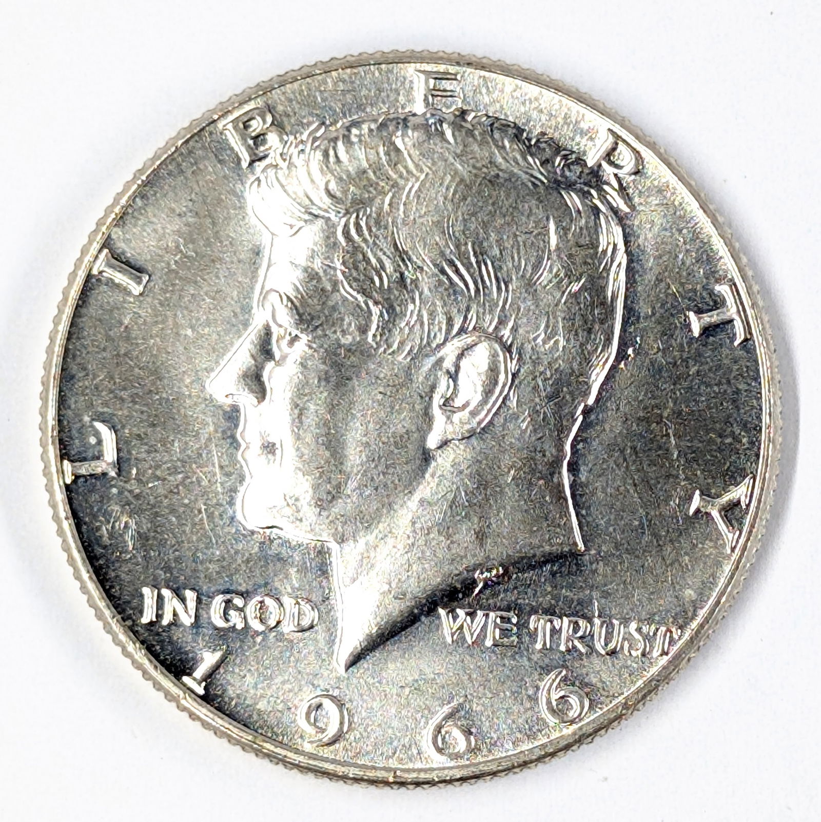 1966 Silver John F Kennedy Half Dollar - BU: 40% Silver