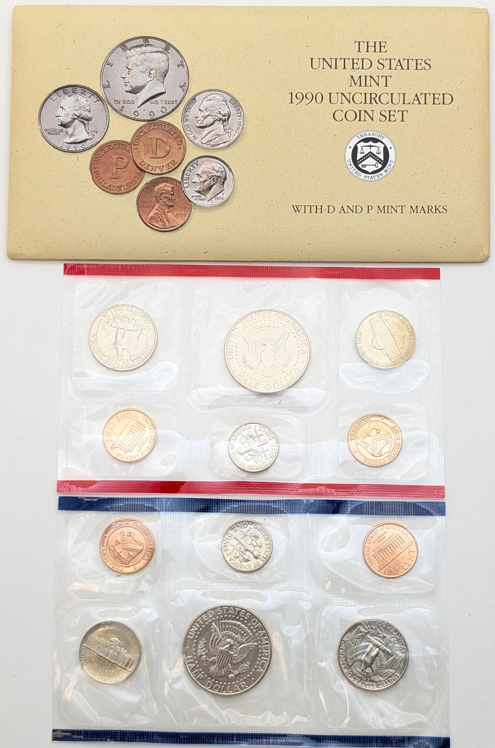 1990 US Mint Uncirculated Coin Set - 2