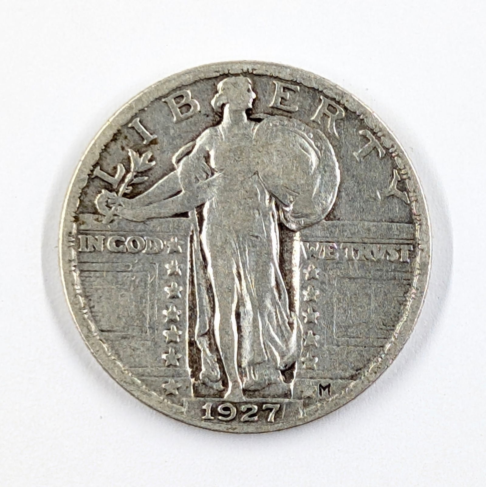 1927 Silver Standing Liberty Quarter - Good Condition: Silver 