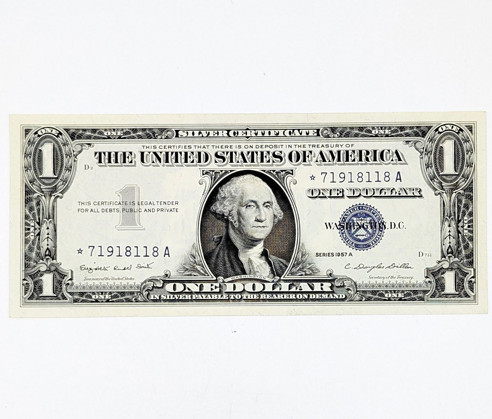 Uncirculated 1957-A $1 Note - Silver Certificate - Star Note: Currency 
