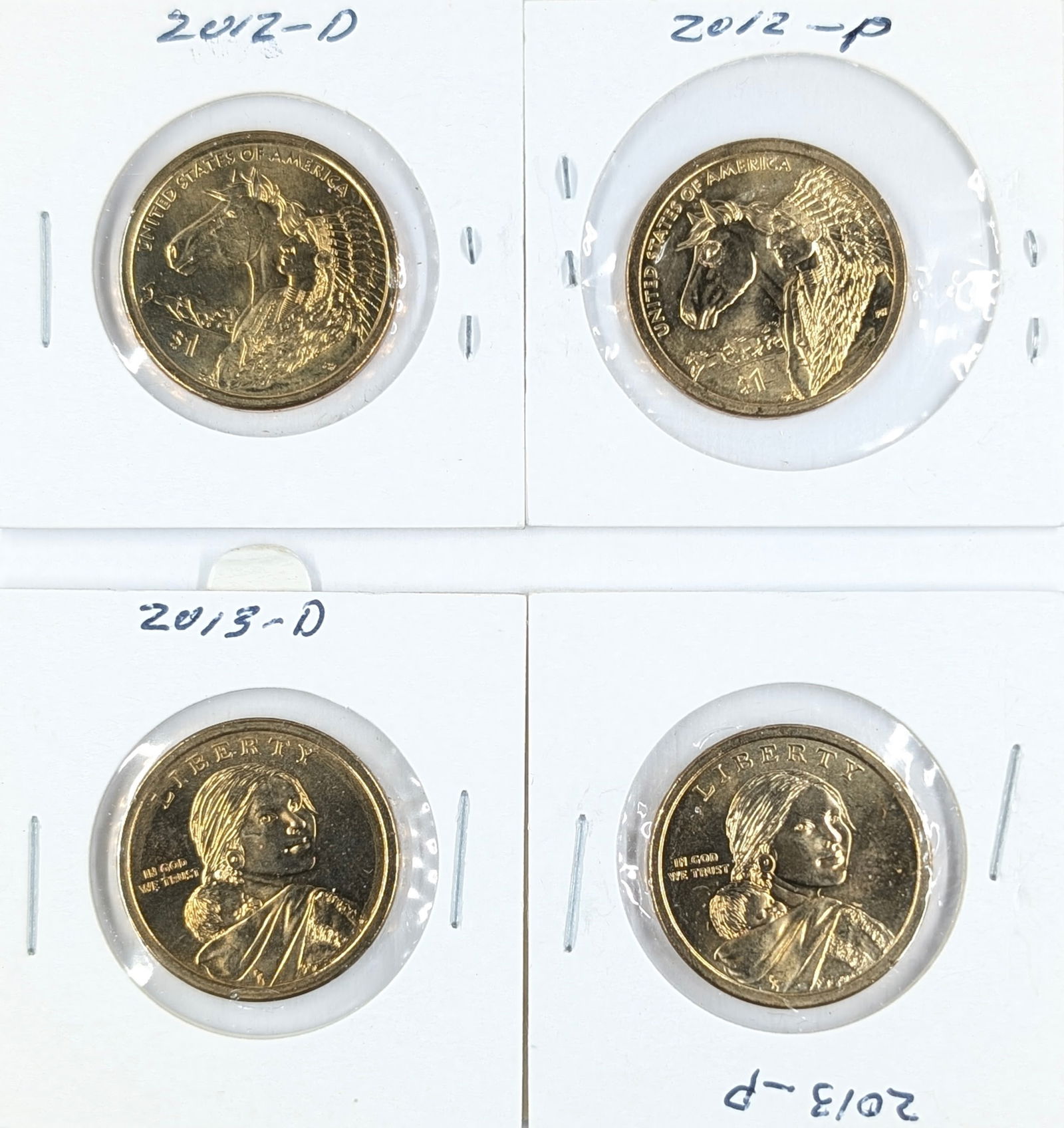 Lot of 4 Sacagawea Dollars - 2012-2013 (1 of 2)