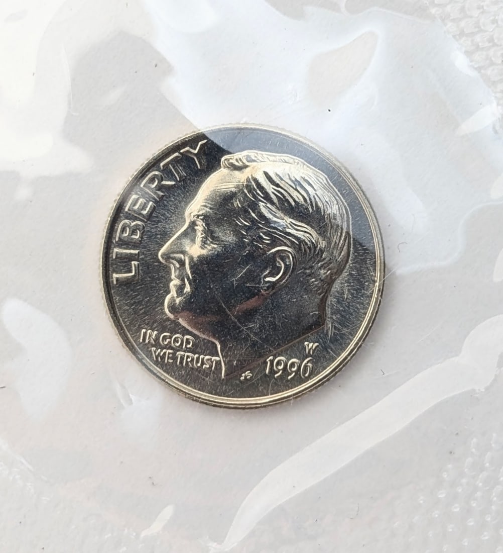 1996 US Mint Uncirculated Coin Set w/ 'W' Mint Dime - 3