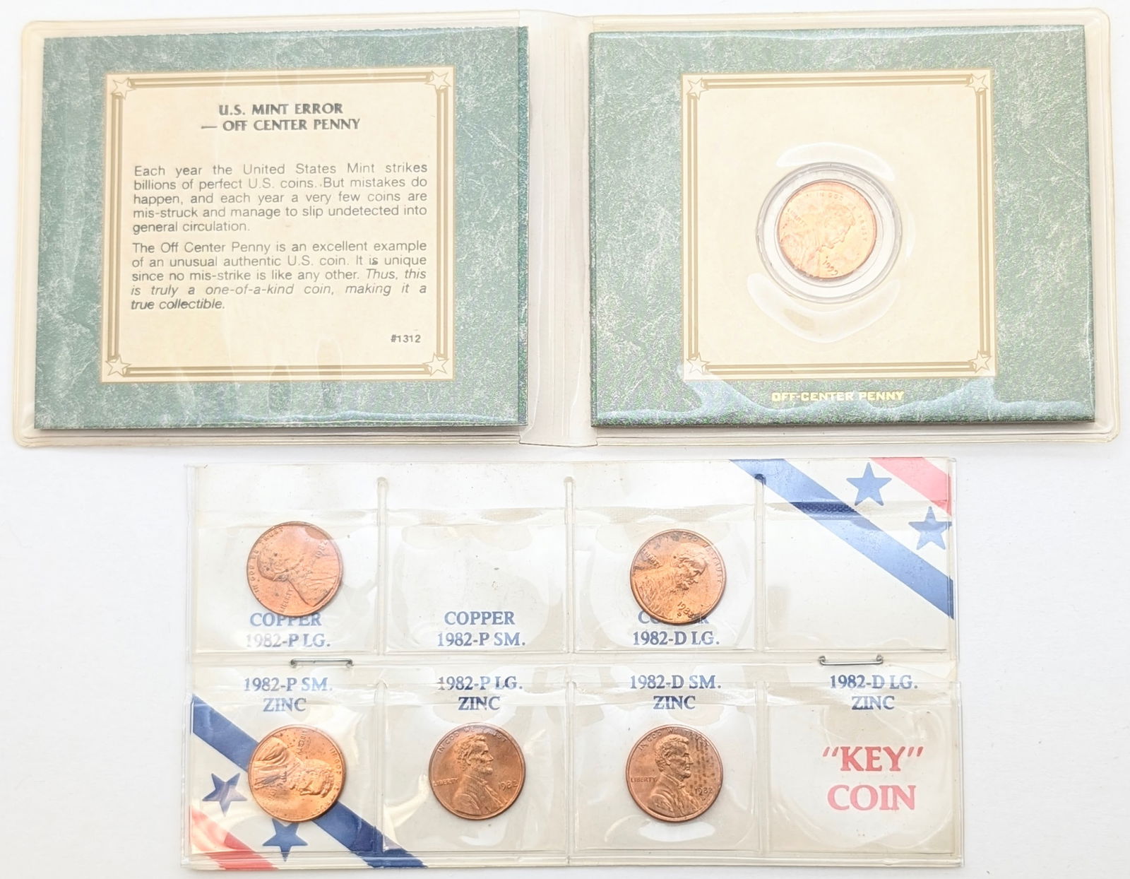 Lot of 2 Lincoln Cent Sets - Error & Key Coins: Commemorative 