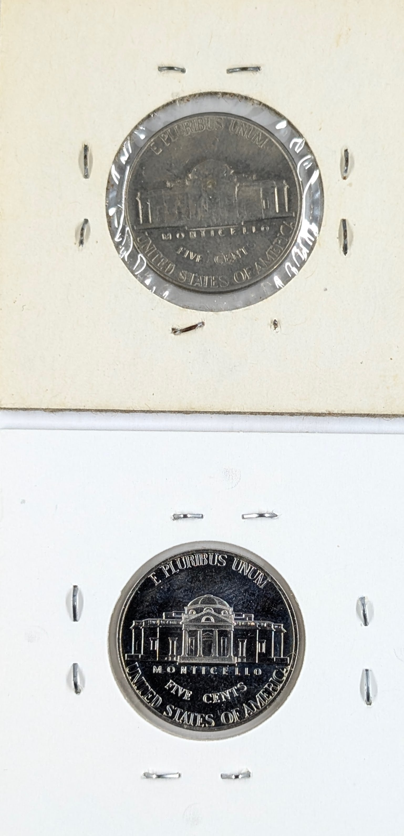 Lot of 2 Jefferson Nickels - 1970-S, 1971-S Proof - 2