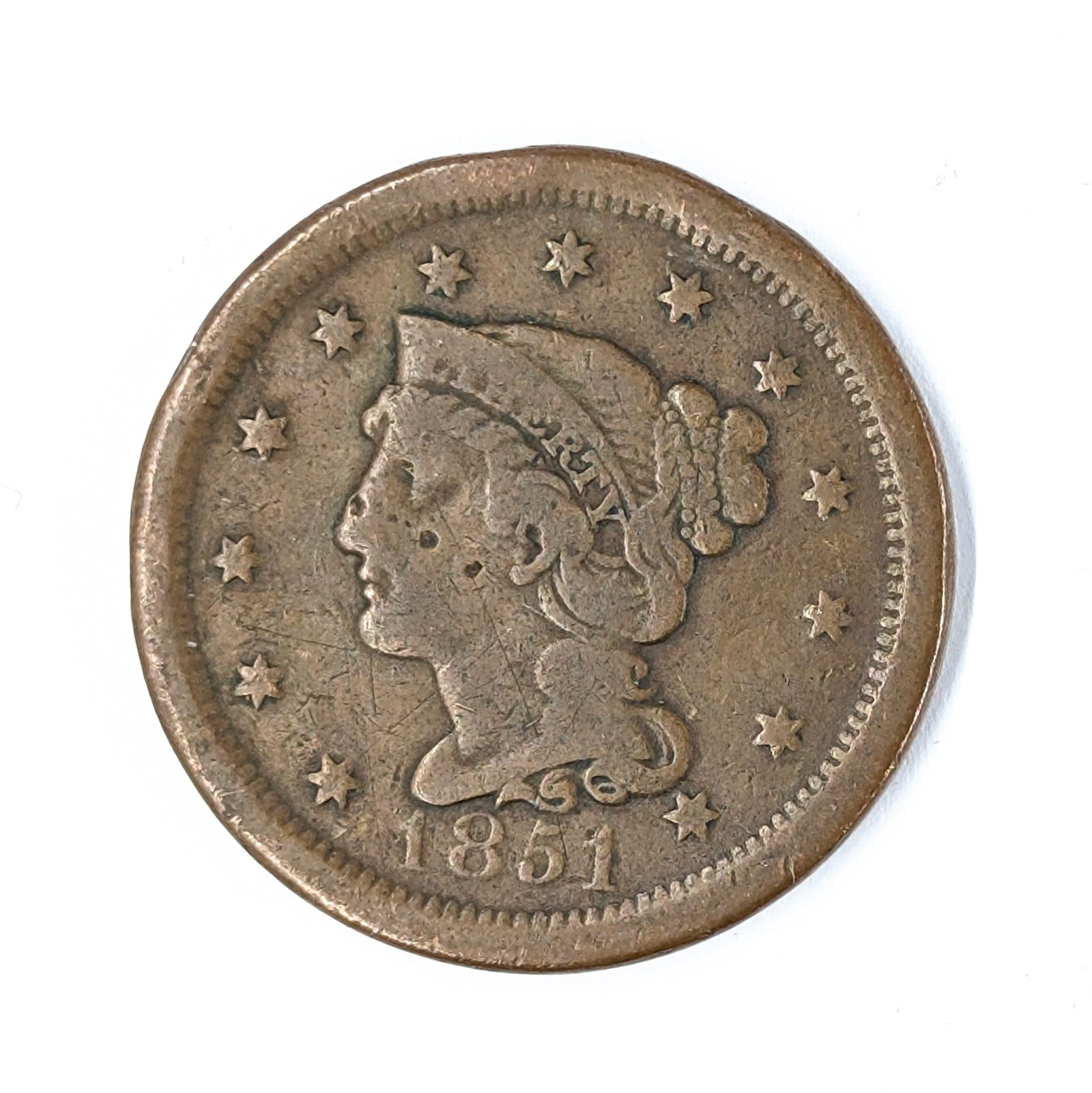 1851 Matron Head Large Cent: Coin 