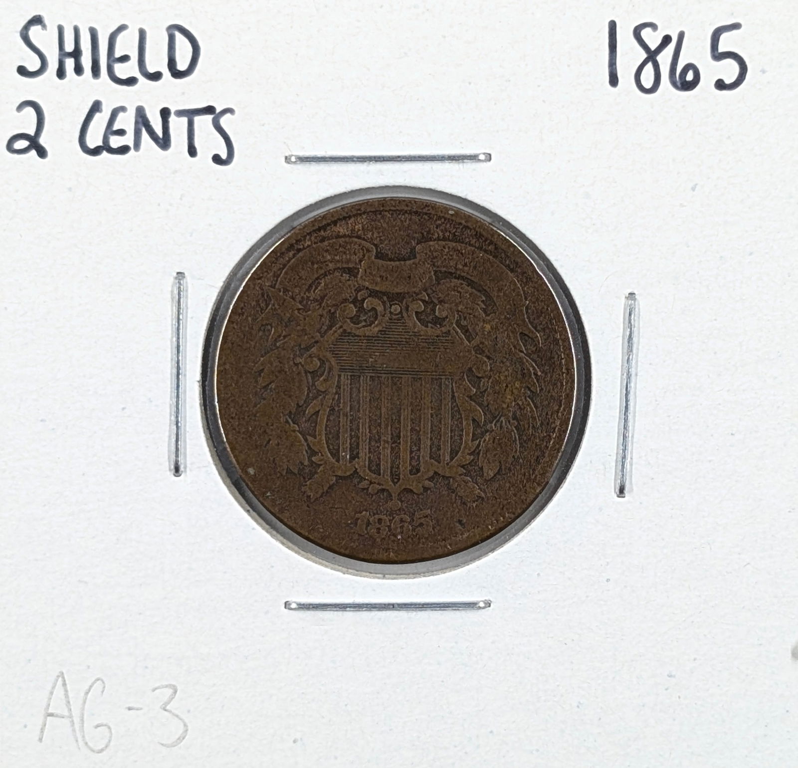 1865 Two Cent Piece: Coin 
