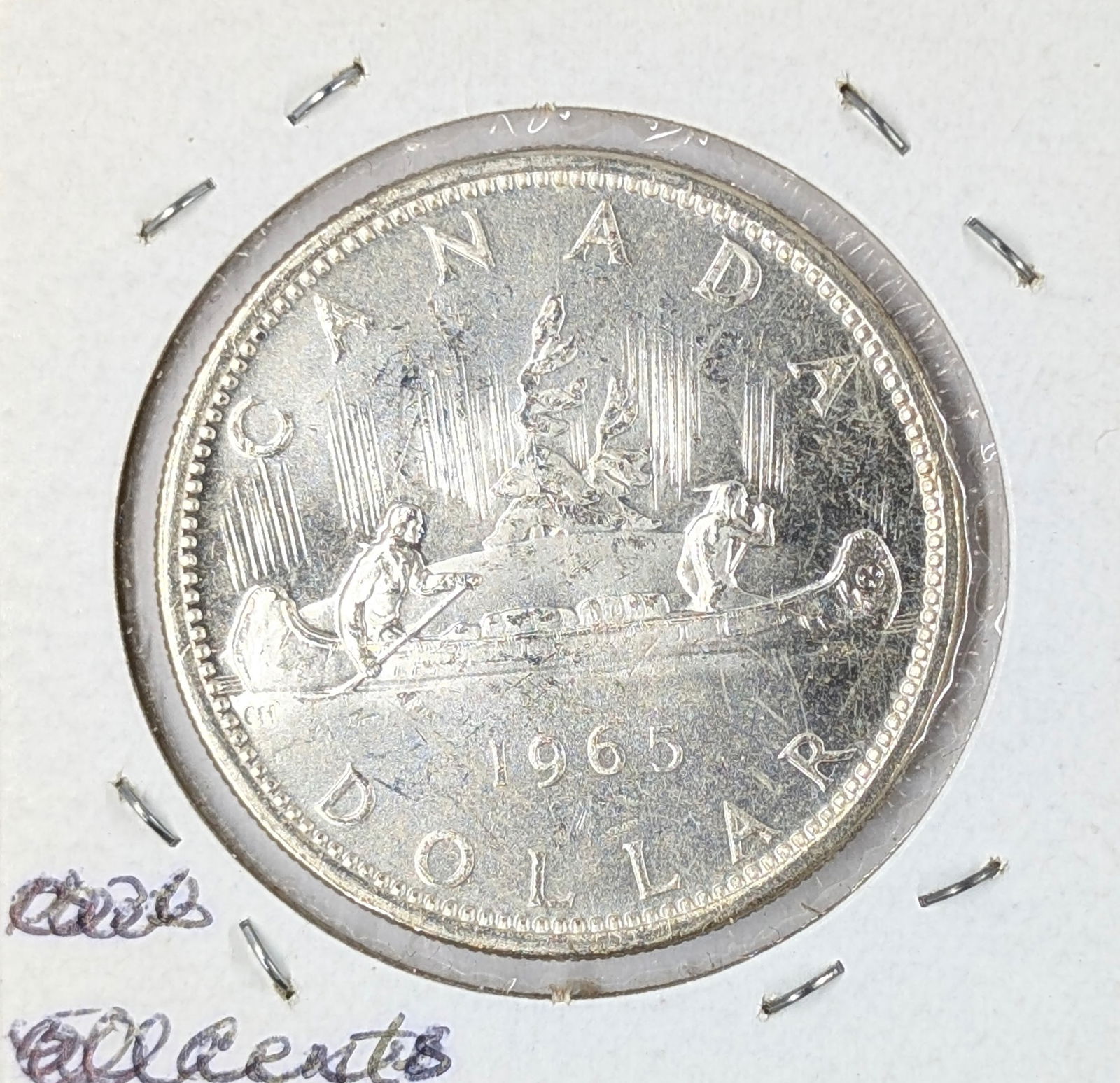 1965 Silver Canada 1 Dollar: 80% Silver 