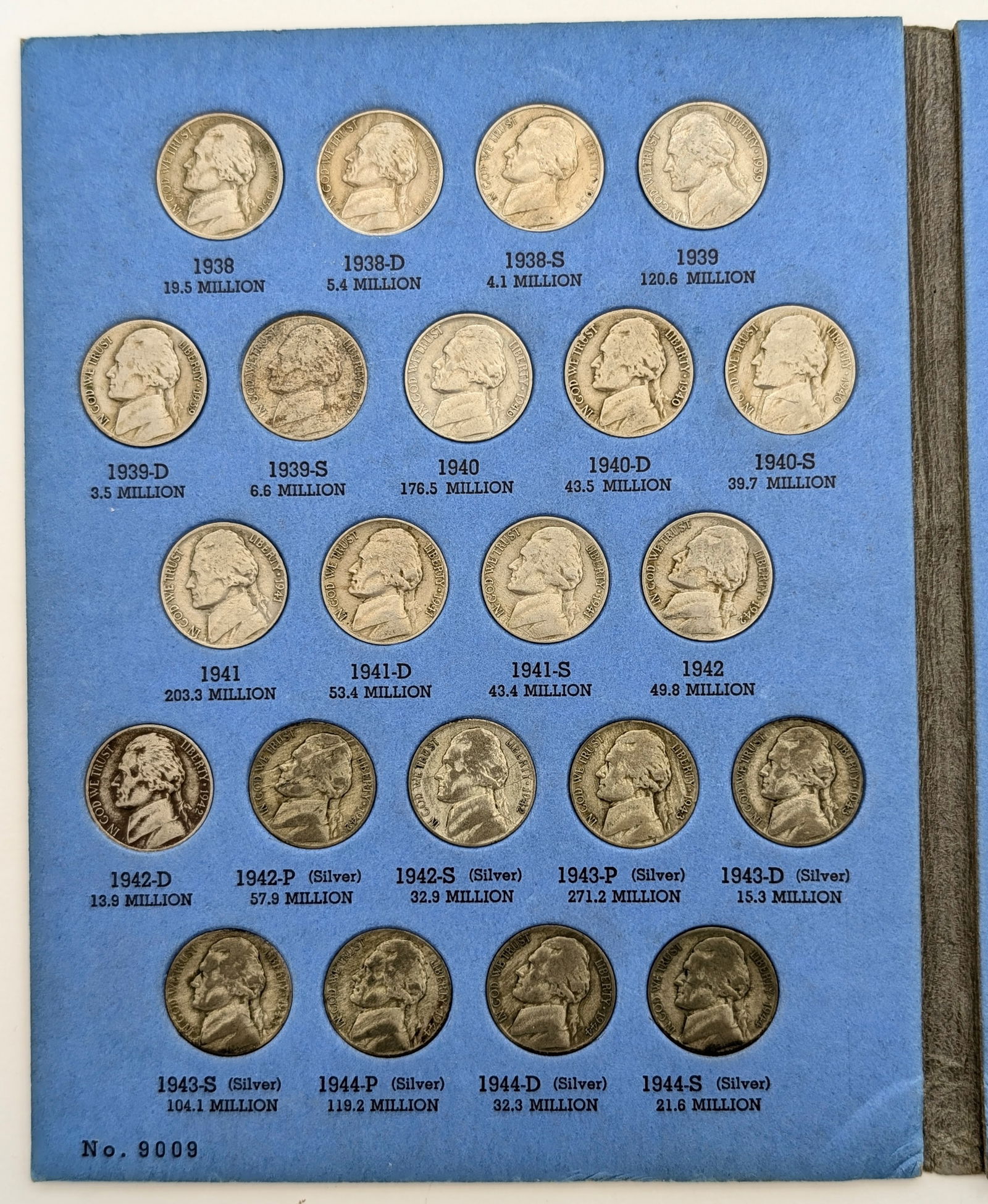 Jefferson Nickels Book w/ Complete Set 1938-1961 - 2