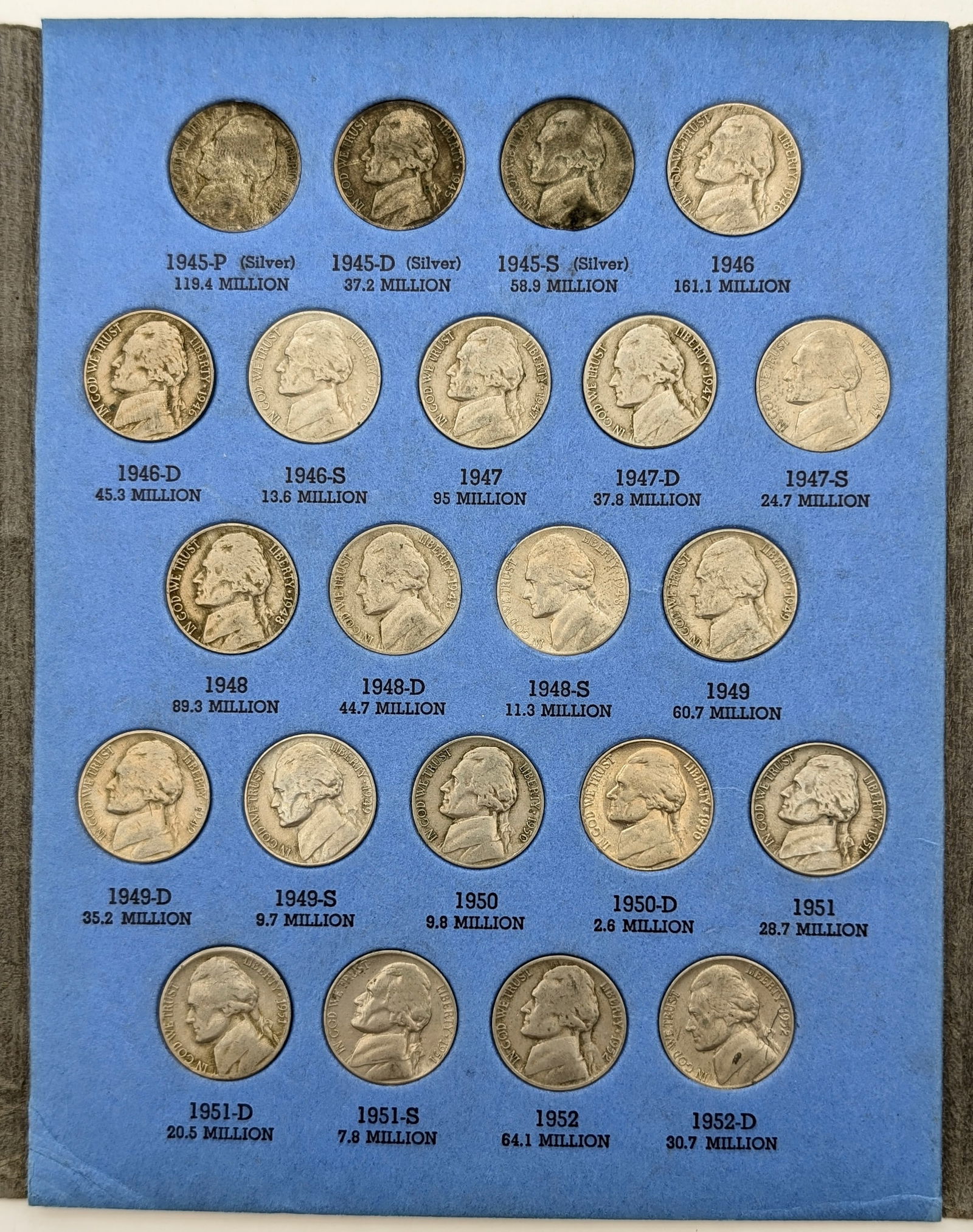 Jefferson Nickels Book w/ Complete Set 1938-1961 - 3