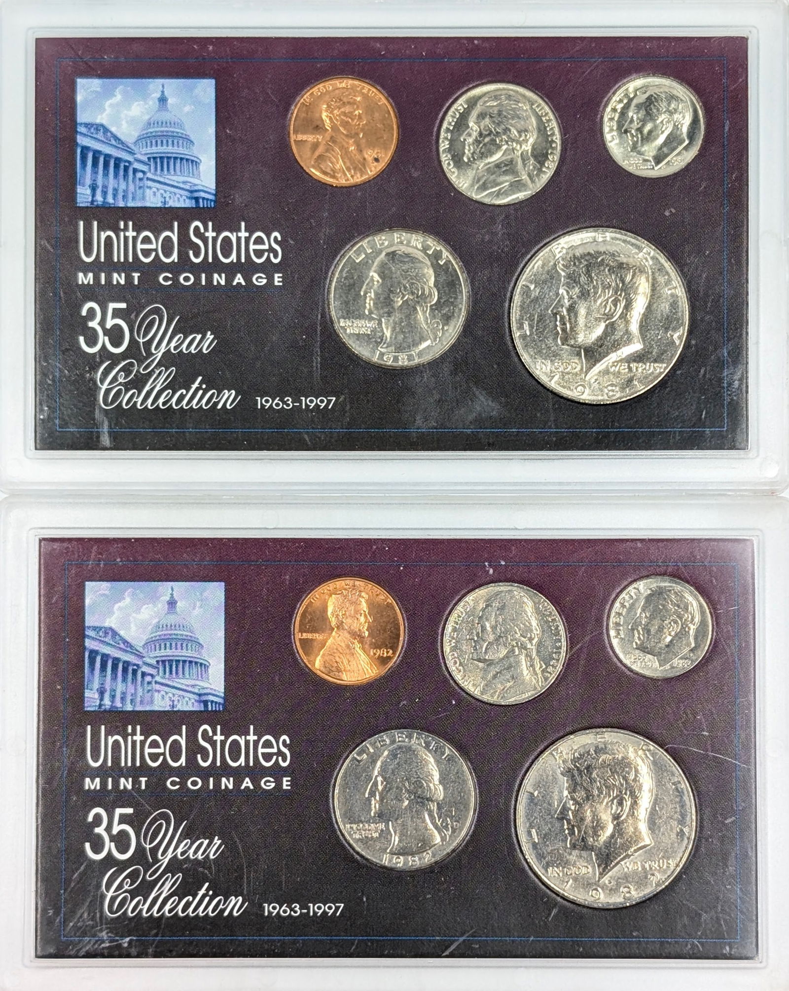 Lot of 2 US Mint Coinage Sets - 1981-1982: Coin 