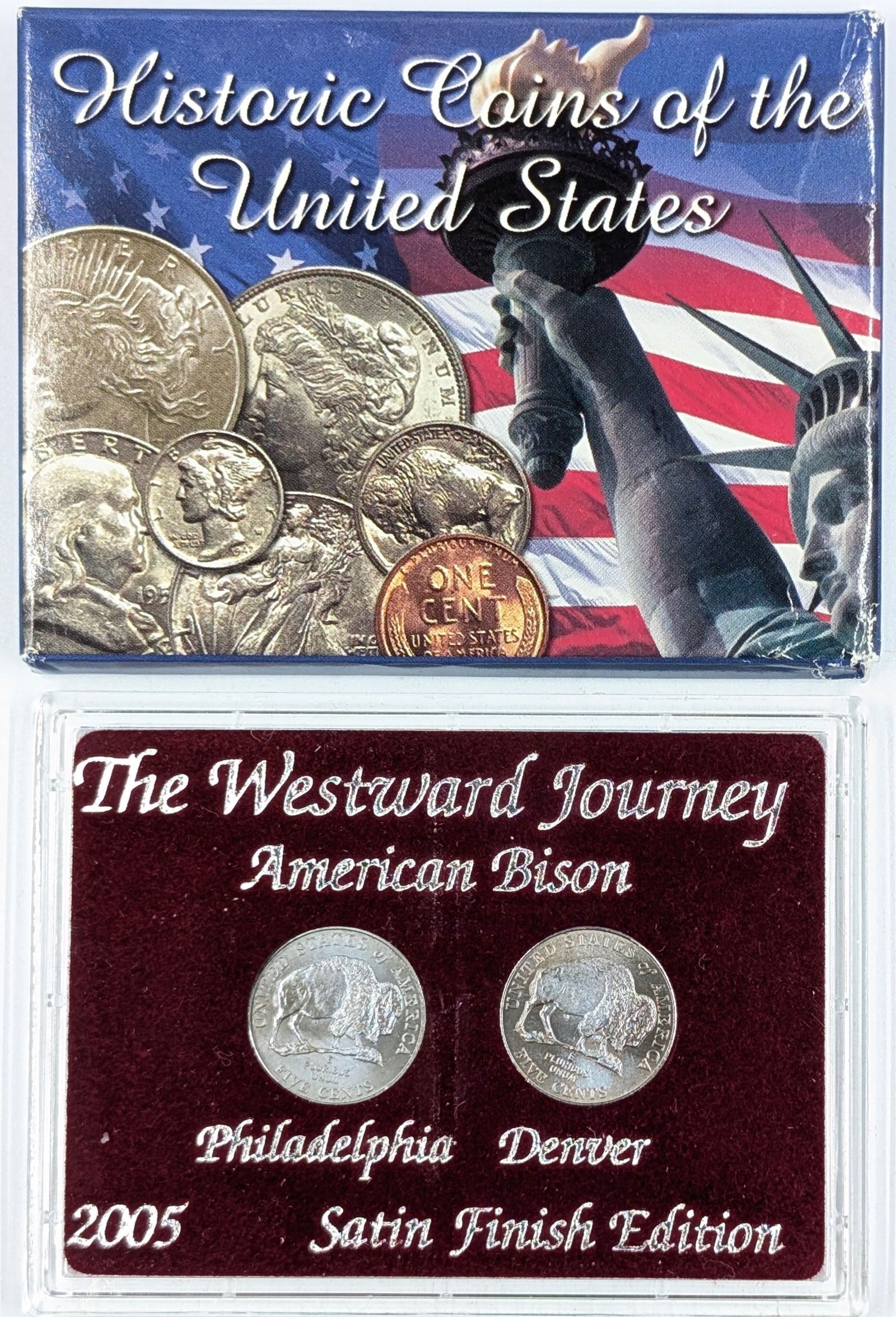 The Westward Journey 2005 P/D American Bison Nickel Satin Finish Edition: Coin 