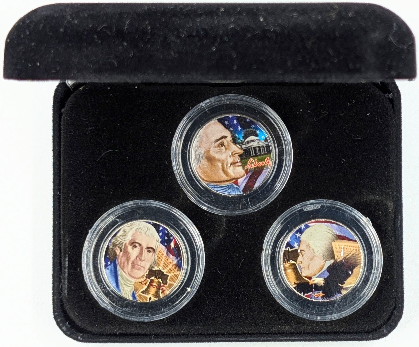 Lot of 3 Colorized Jefferson Nickels: Coin 