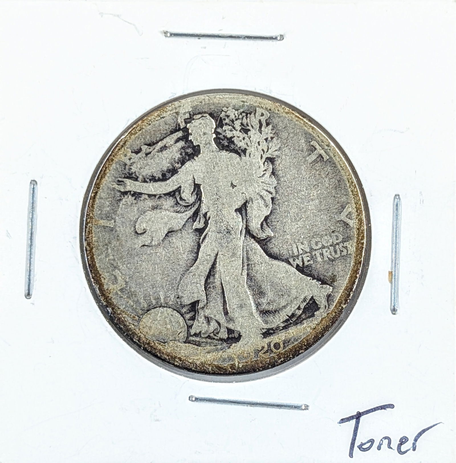 1920 Silver Walking Liberty Half Dollar- Toner: _ 