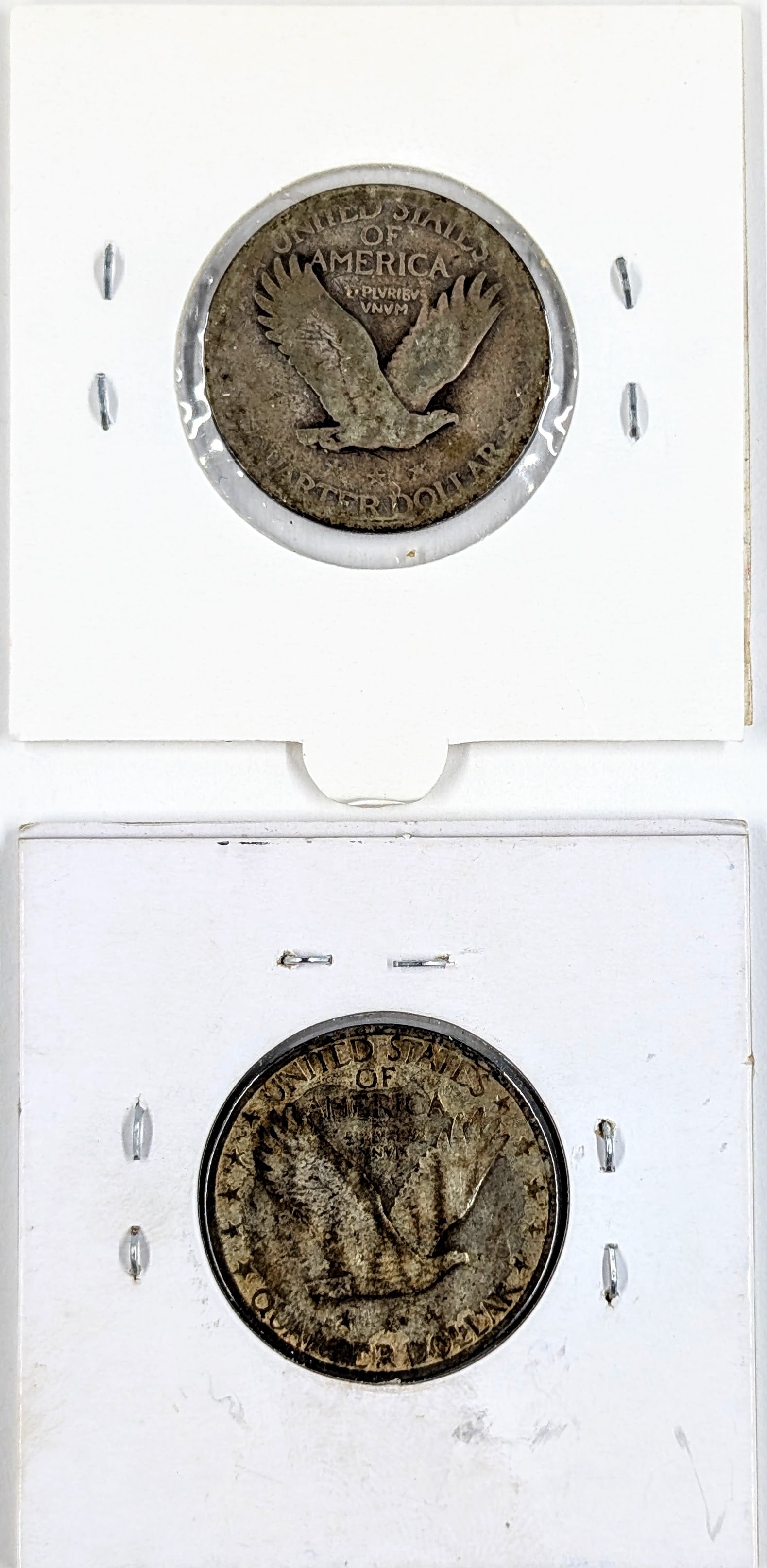 Lot of 2 Silver Standing Liberty Quarters- 1928-S, 1929-S - 2