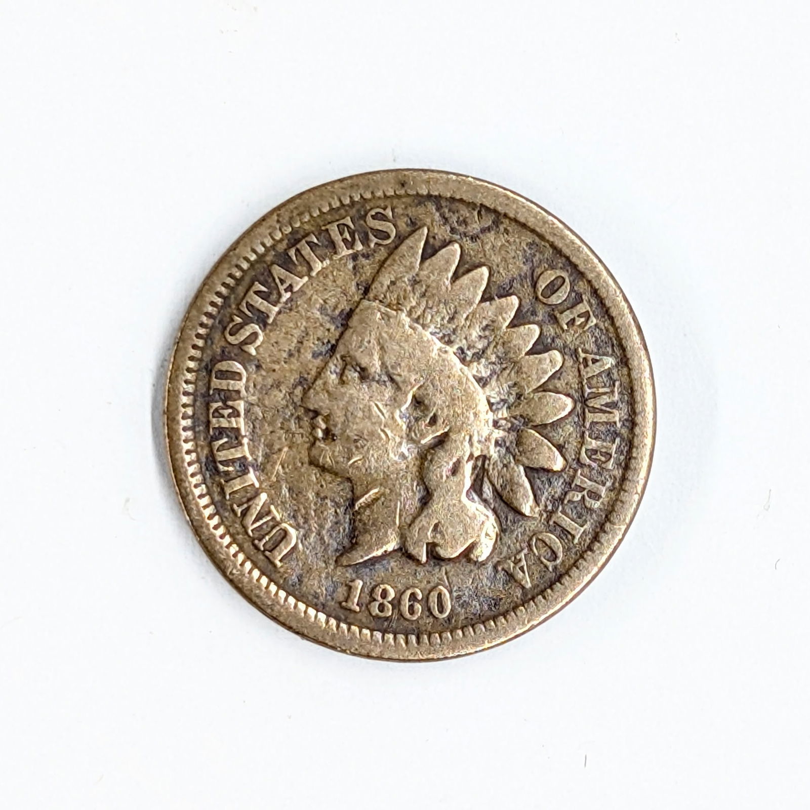 1860 Indian Head Cent: _ 