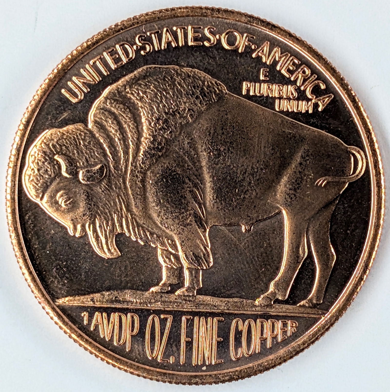 1 Ounce Fine .999 Copper Round- Buffalo - 2