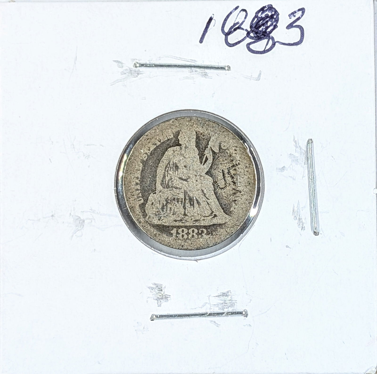1883 Silver Seated Liberty Dime (1 of 2)