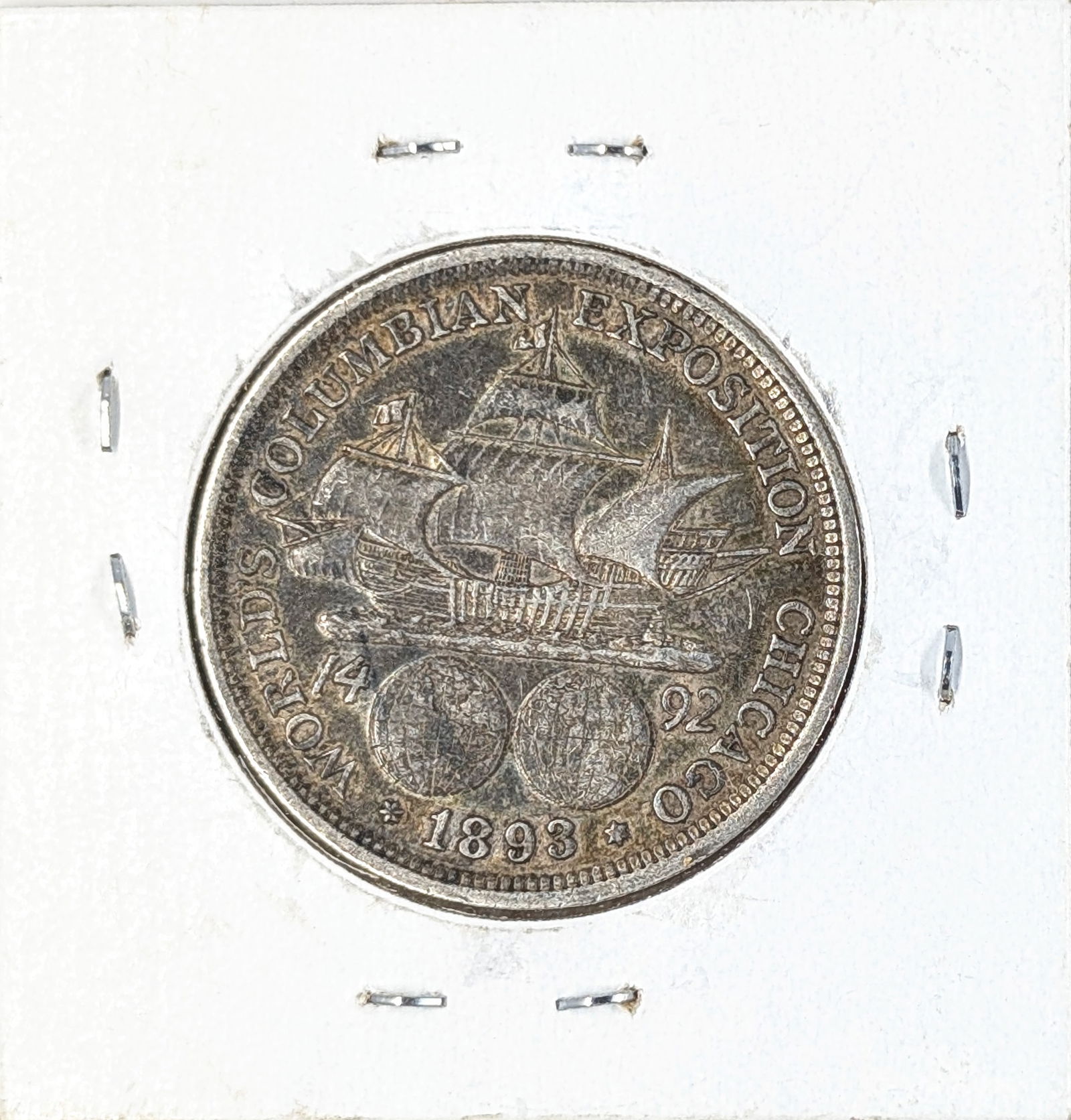 1893 Silver Columbian Half Dollar-Toned - 2
