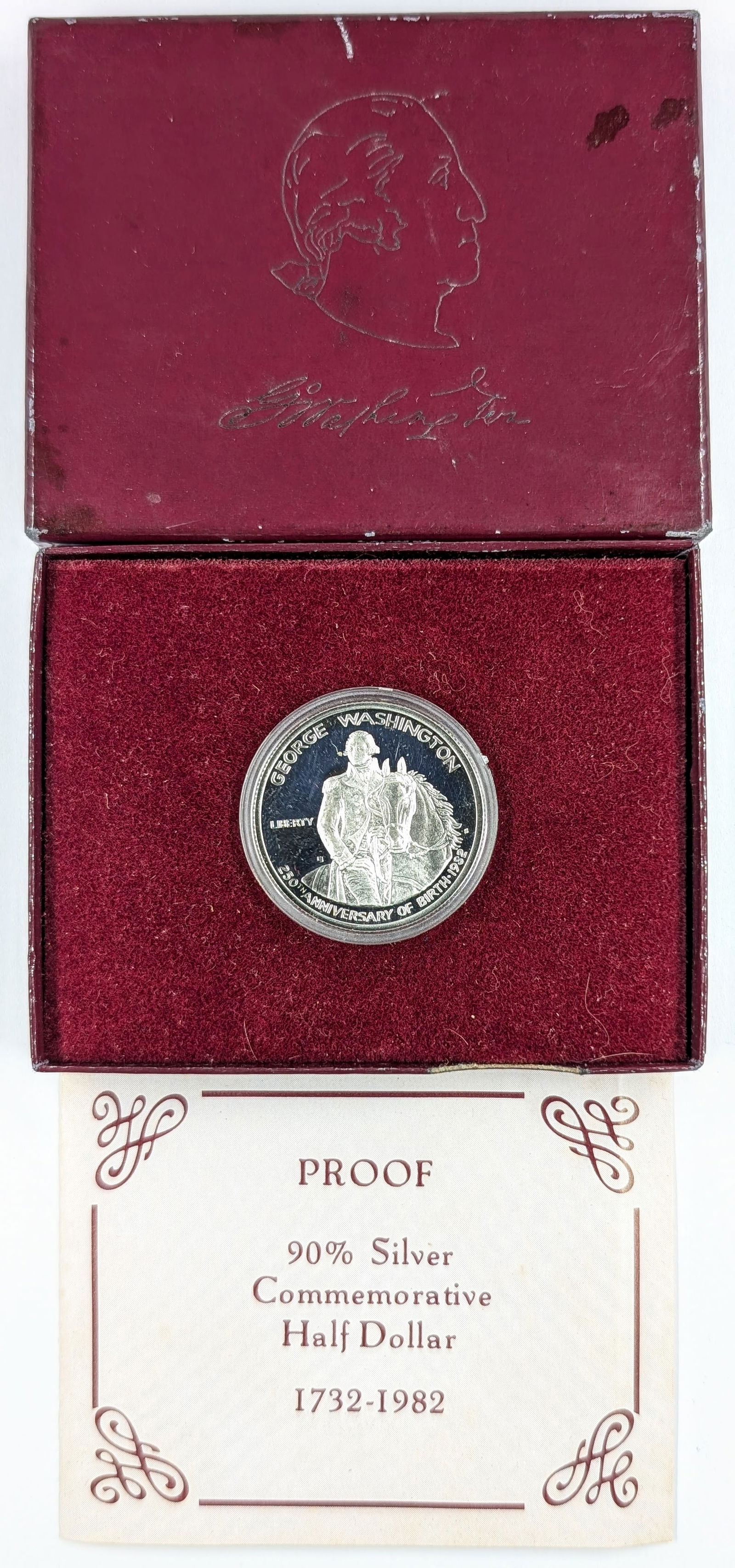 1982-S Proof Silver Washington Commemorative Half Dollar - 250th Anniversary (1 of 3)