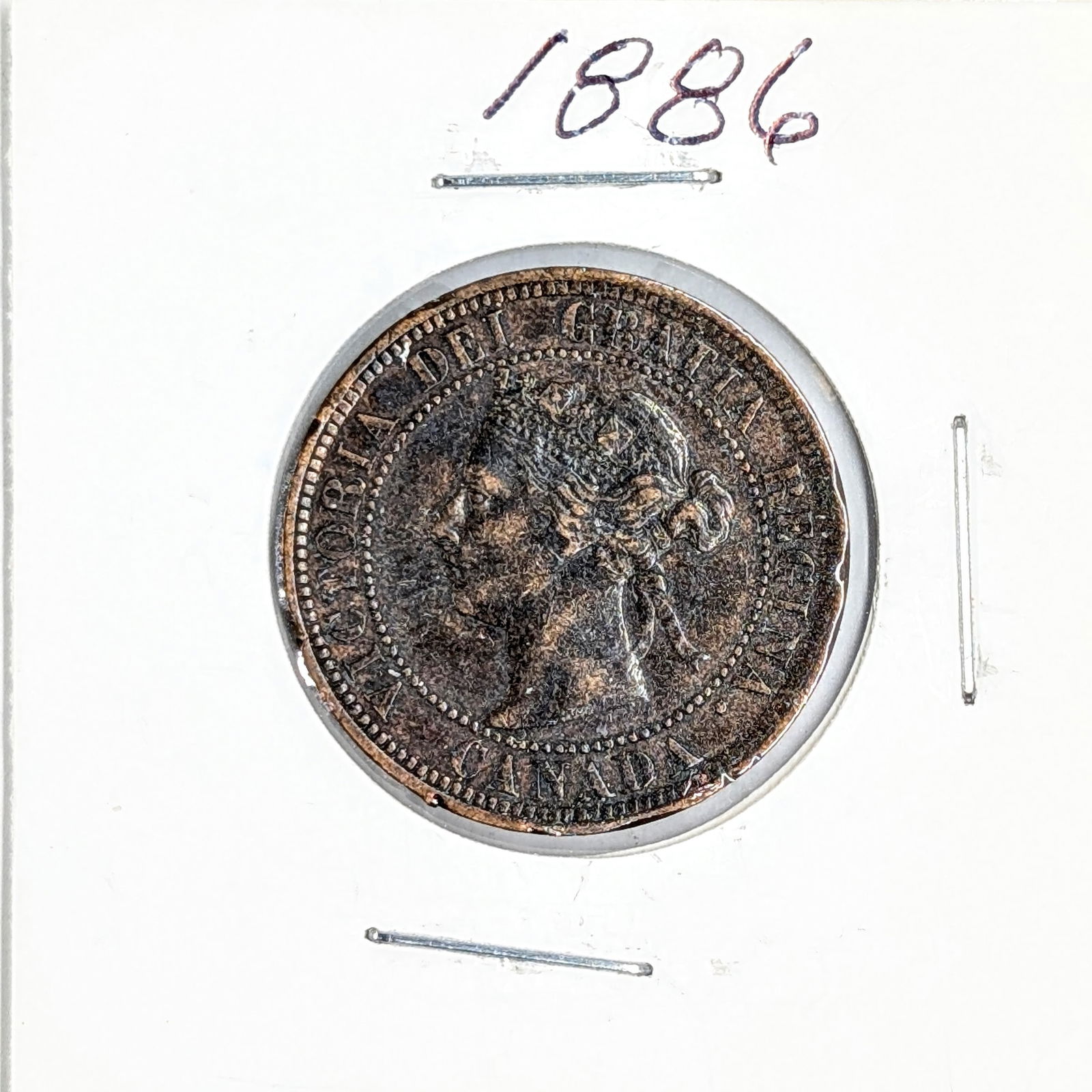 1886 Canadian One Cent Coin (1 of 2)
