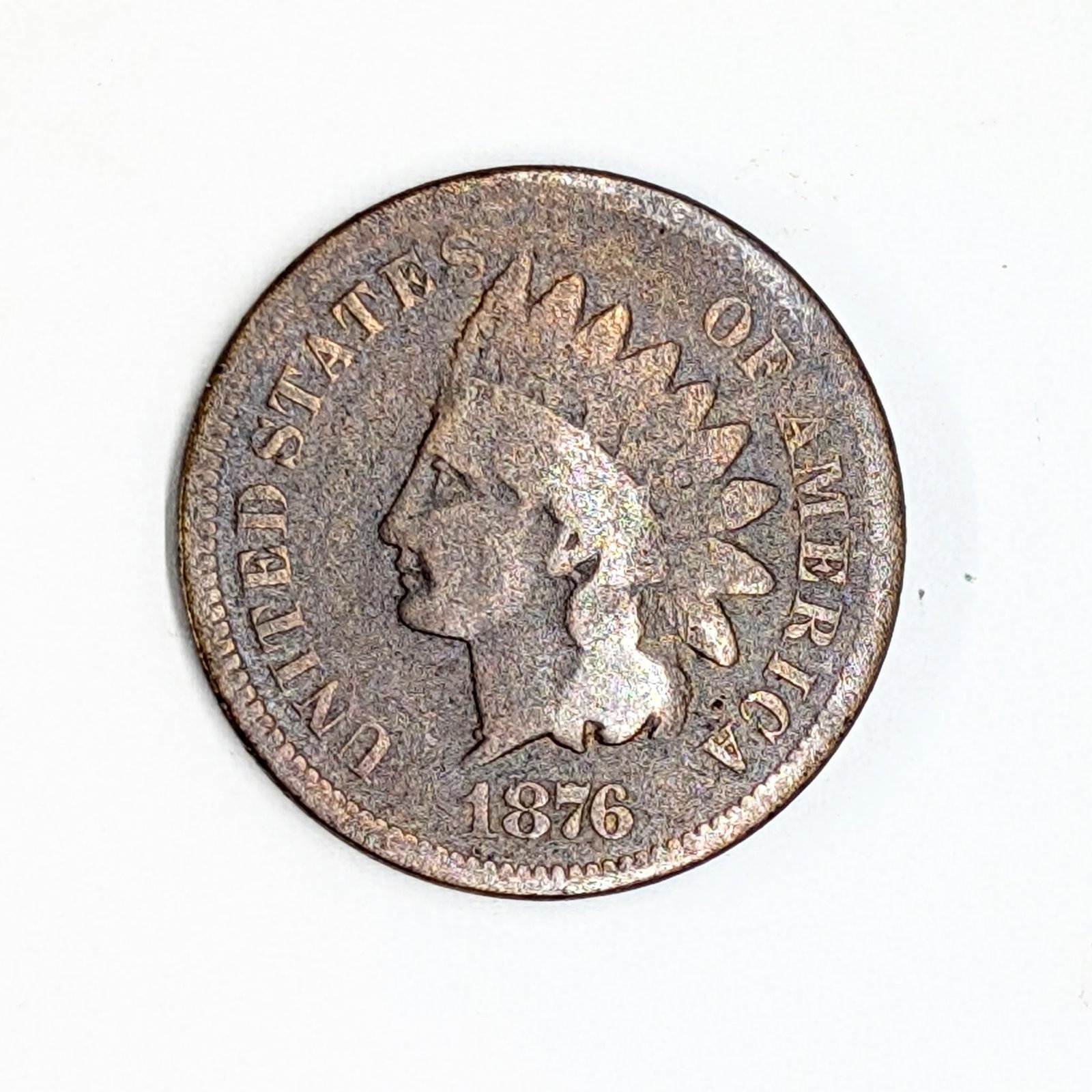 1876 Indian Head Cent: _ 