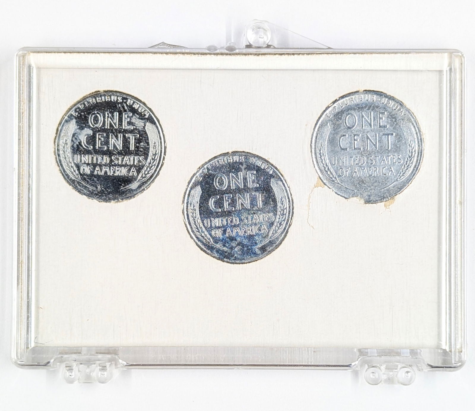 Lot of 3 1943 Steel Lincoln Cent- S,P,&D - 2